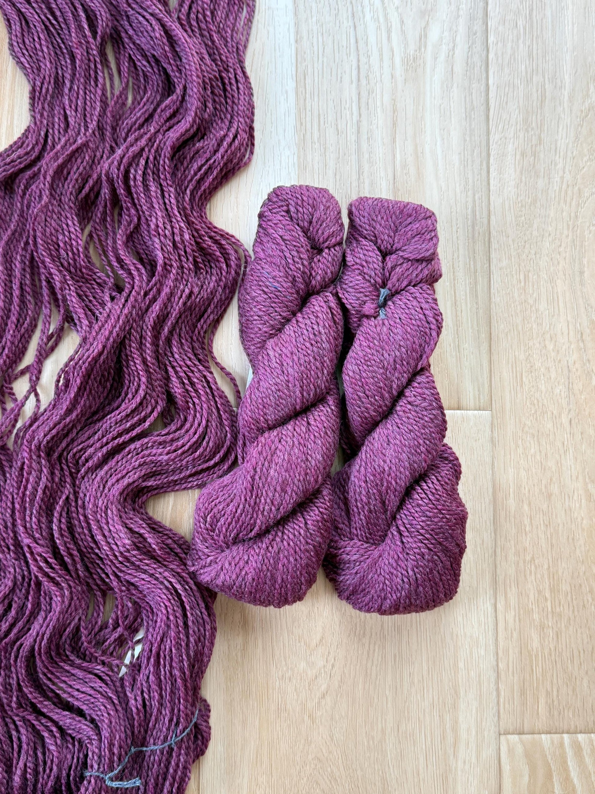 Blue Sky Fibers Highland Wool Yarn - Purple pressed grapes yarn 100% Peruvian Highland Wool, Worsted Weight Yarn