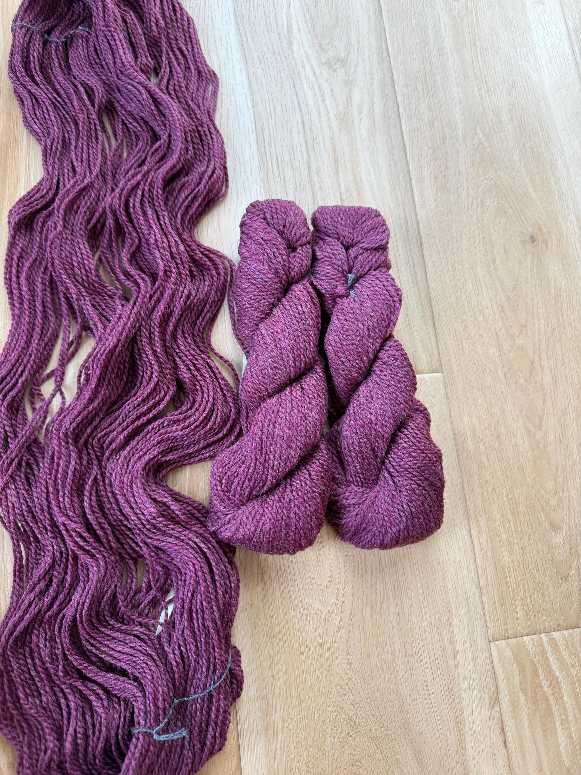 Blue Sky Fibers Highland Wool Yarn - Purple pressed grapes yarn 100% Peruvian Highland Wool, Worsted Weight Yarn