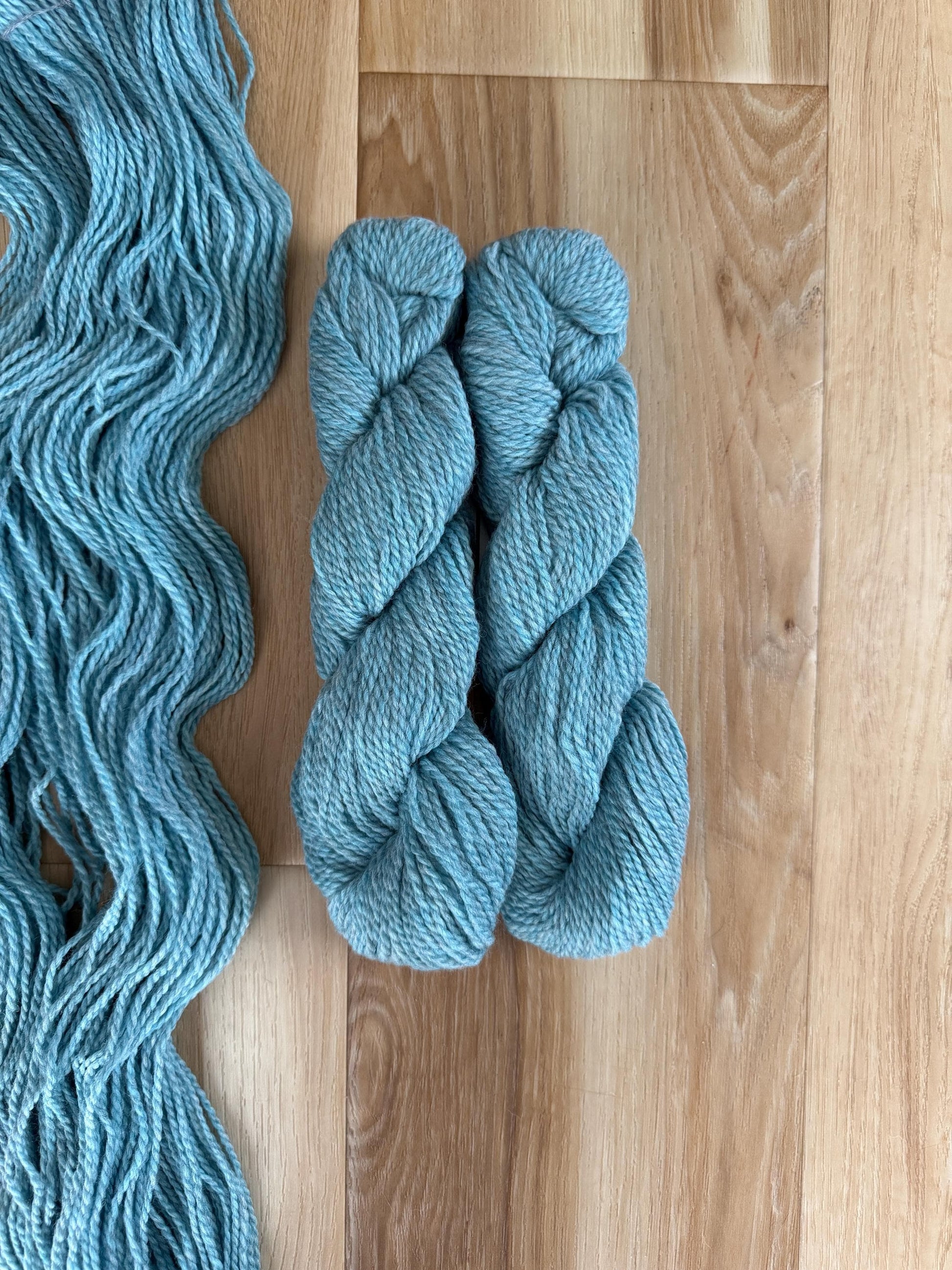 Blue Sky Fibers Highland Wool Yarn - light blue yarn Spring Ice color 100% Peruvian Highland Wool, Worsted Weight Yarn