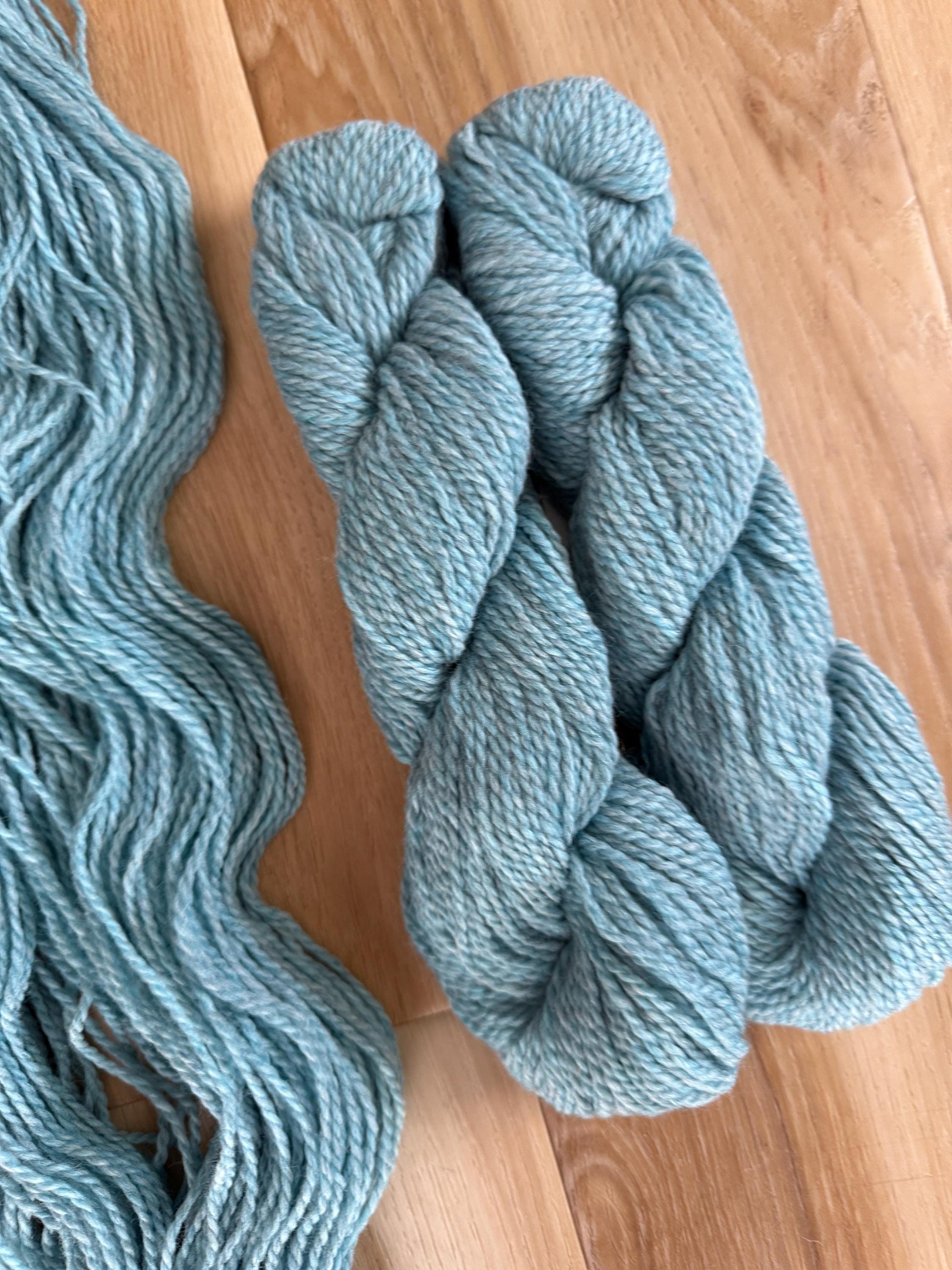 Blue Sky Fibers Highland Wool Yarn - light blue yarn Spring Ice color 100% Peruvian Highland Wool, Worsted Weight Yarn