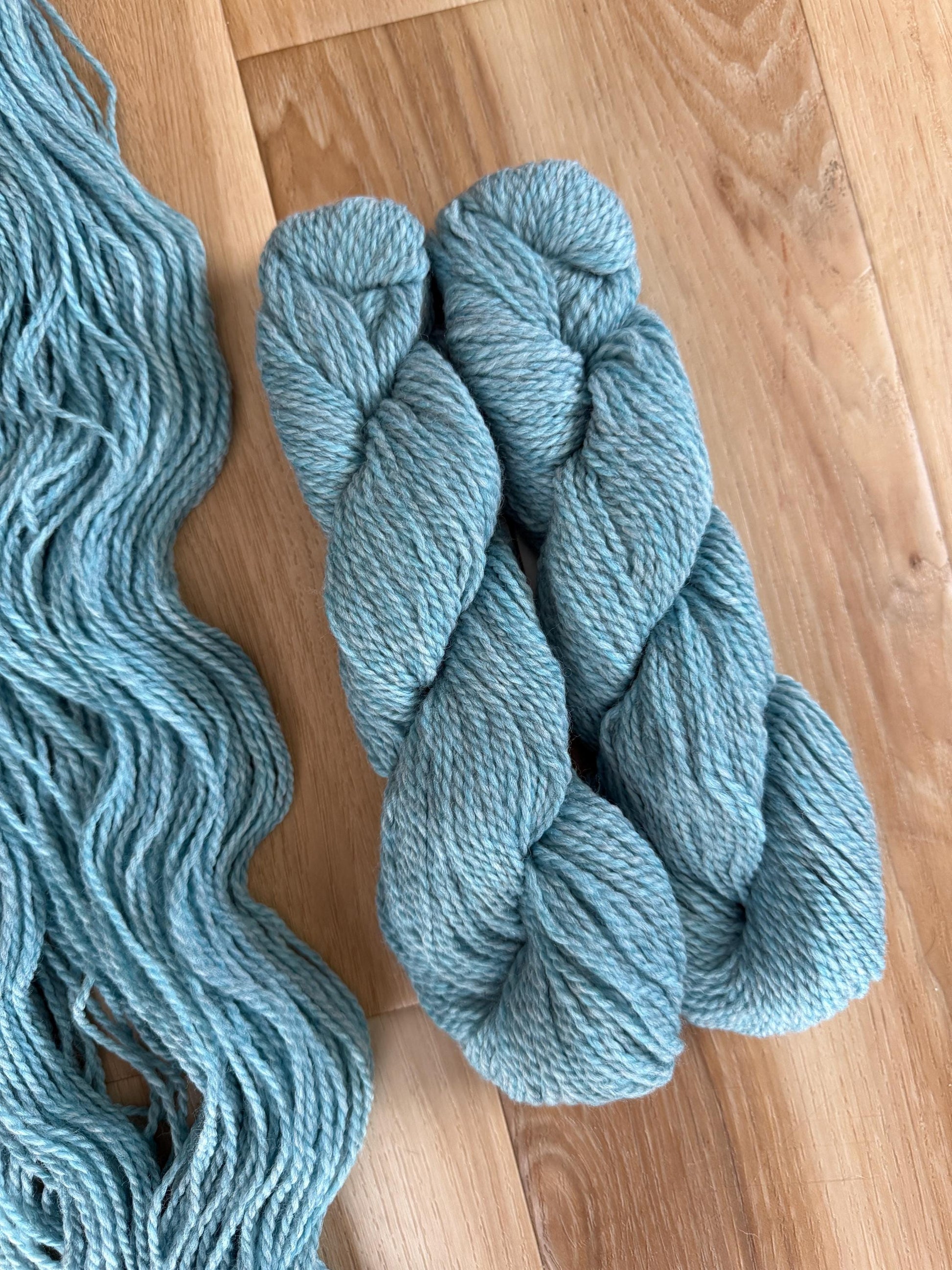 Blue Sky Fibers Highland Wool Yarn - light blue yarn Spring Ice color 100% Peruvian Highland Wool, Worsted Weight Yarn