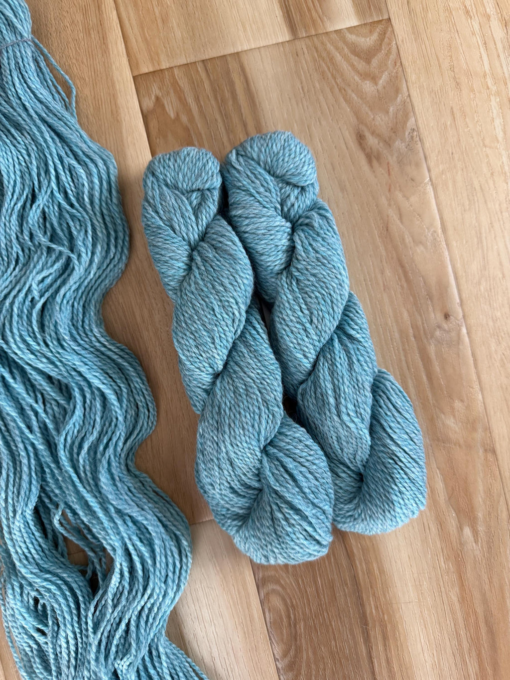 Blue Sky Fibers Highland Wool Yarn - light blue yarn Spring Ice color 100% Peruvian Highland Wool, Worsted Weight Yarn