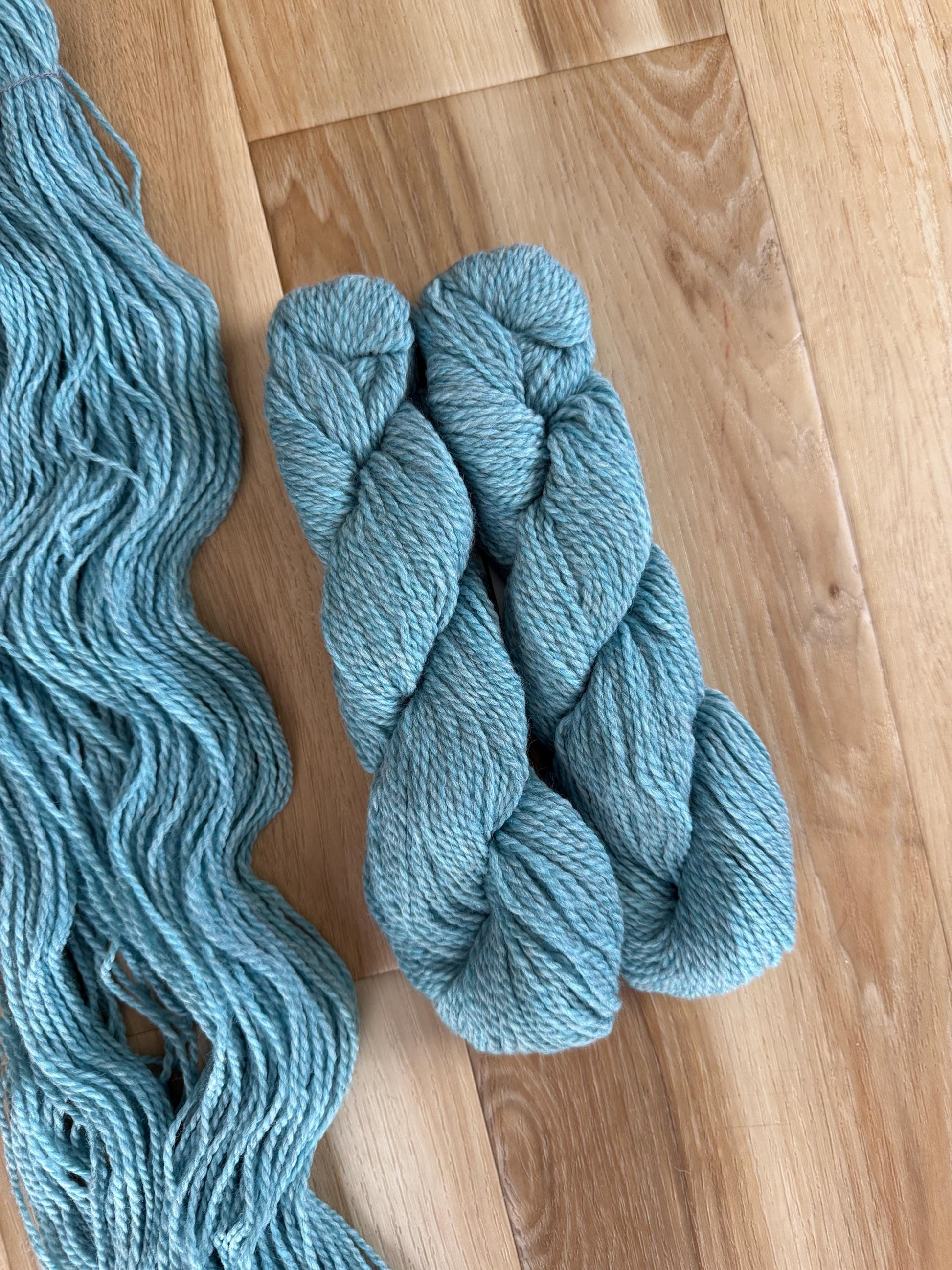 Blue Sky Fibers Highland Wool Yarn - light blue yarn Spring Ice color 100% Peruvian Highland Wool, Worsted Weight Yarn