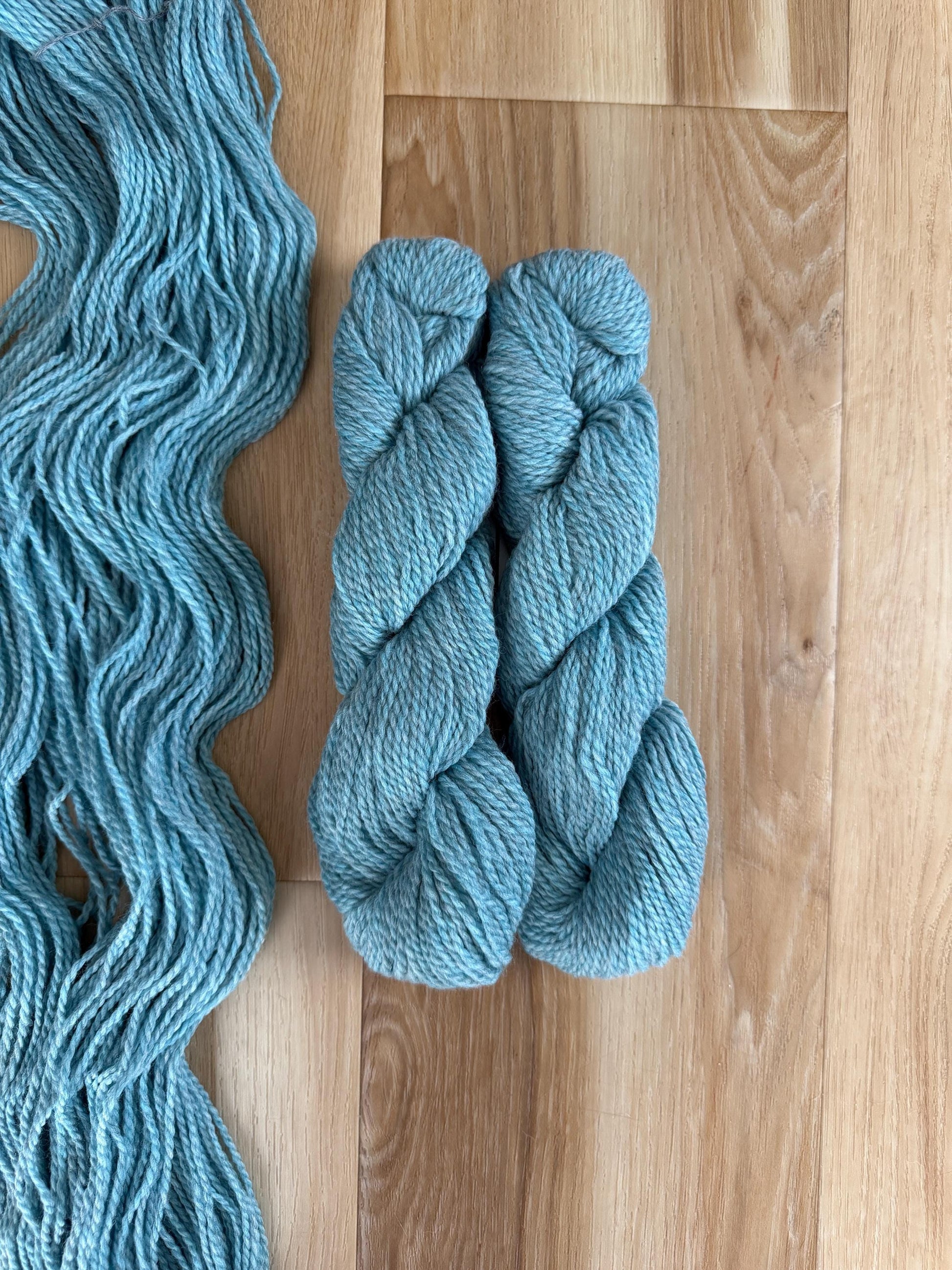 Blue Sky Fibers Highland Wool Yarn - light blue yarn Spring Ice color 100% Peruvian Highland Wool, Worsted Weight Yarn