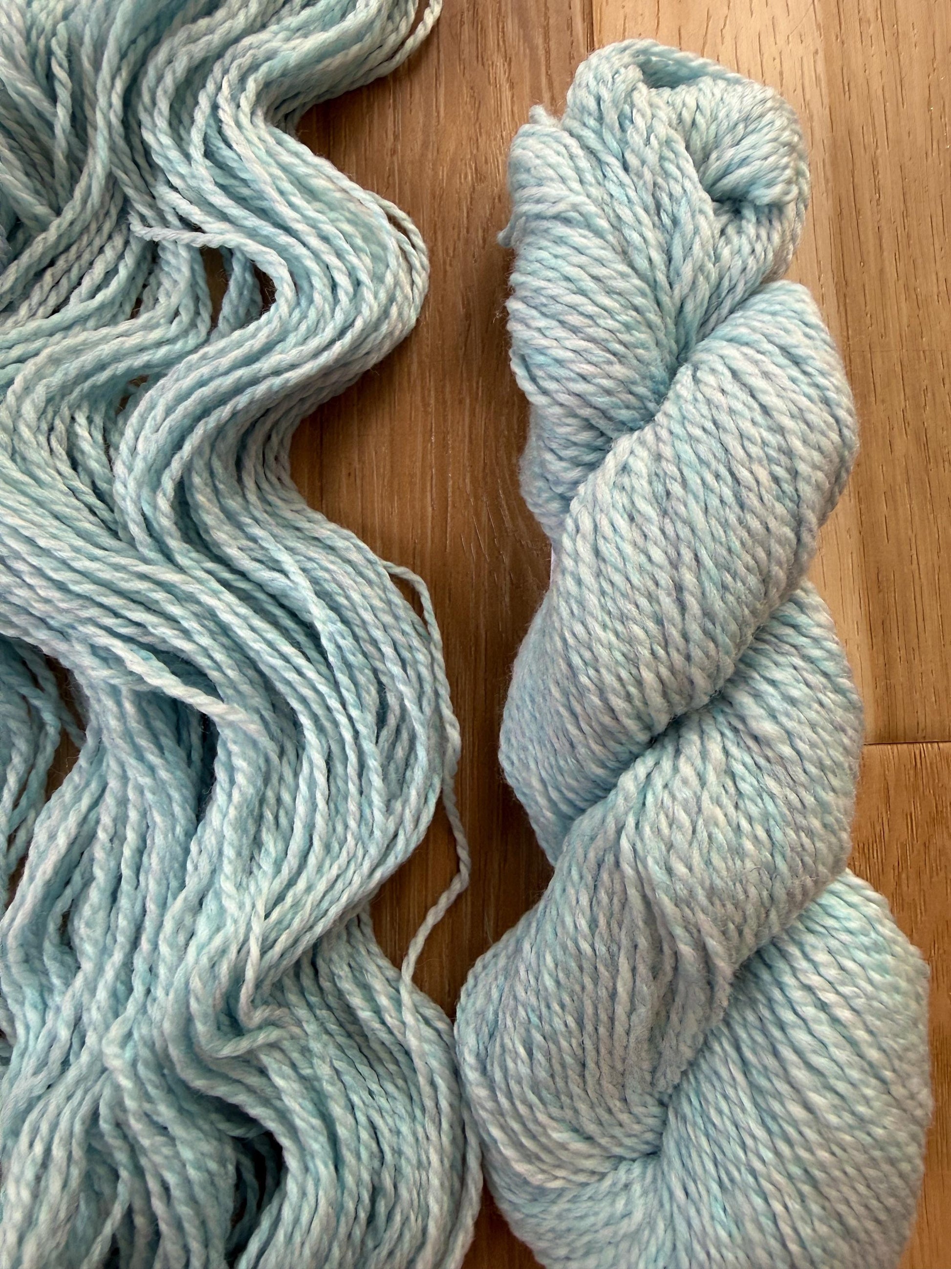 Blue Sky Fibers Highland Wool Yarn - Light blue Thermal spring color 100% Peruvian Highland Wool, Worsted Weight Yarn