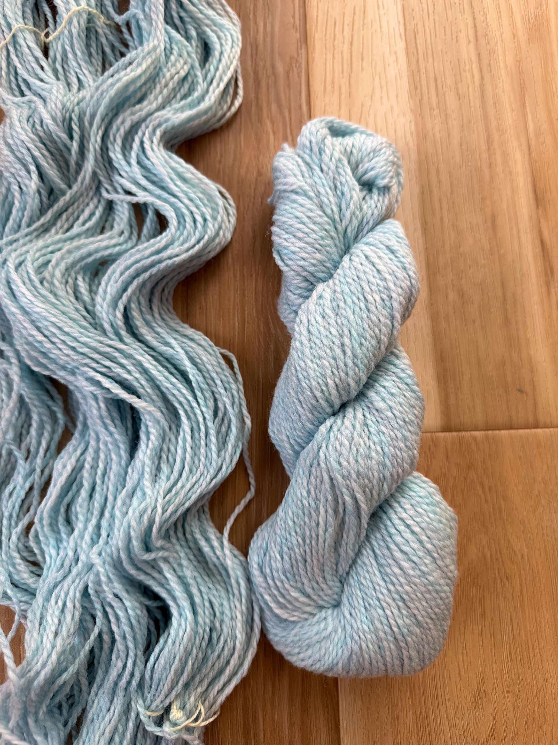 Blue Sky Fibers Highland Wool Yarn - Light blue Thermal spring color 100% Peruvian Highland Wool, Worsted Weight Yarn