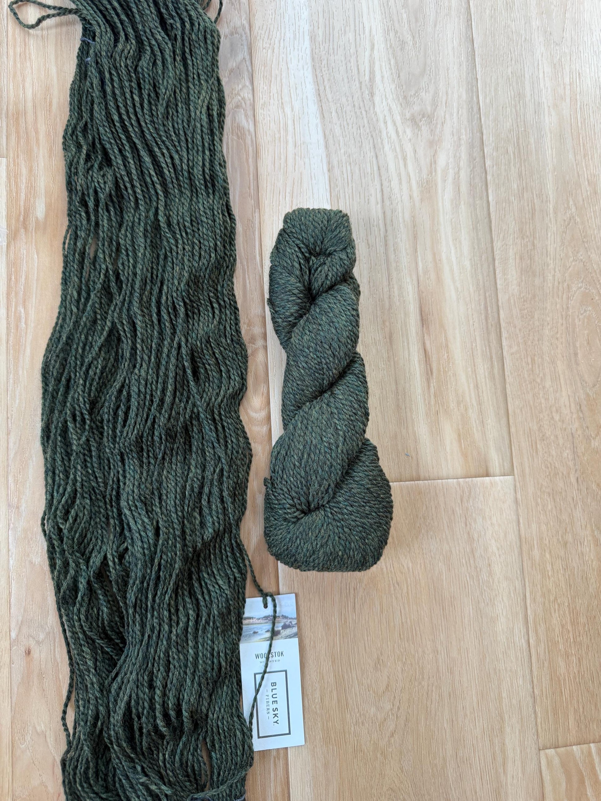 Blue Sky Fibers Highland Wool Yarn - Green yarn, wild thyme color 100% Peruvian Highland Wool, Worsted Weight Yarn
