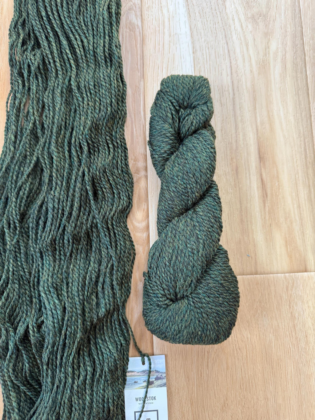 Blue Sky Fibers Highland Wool Yarn - Green yarn, wild thyme color 100% Peruvian Highland Wool, Worsted Weight Yarn