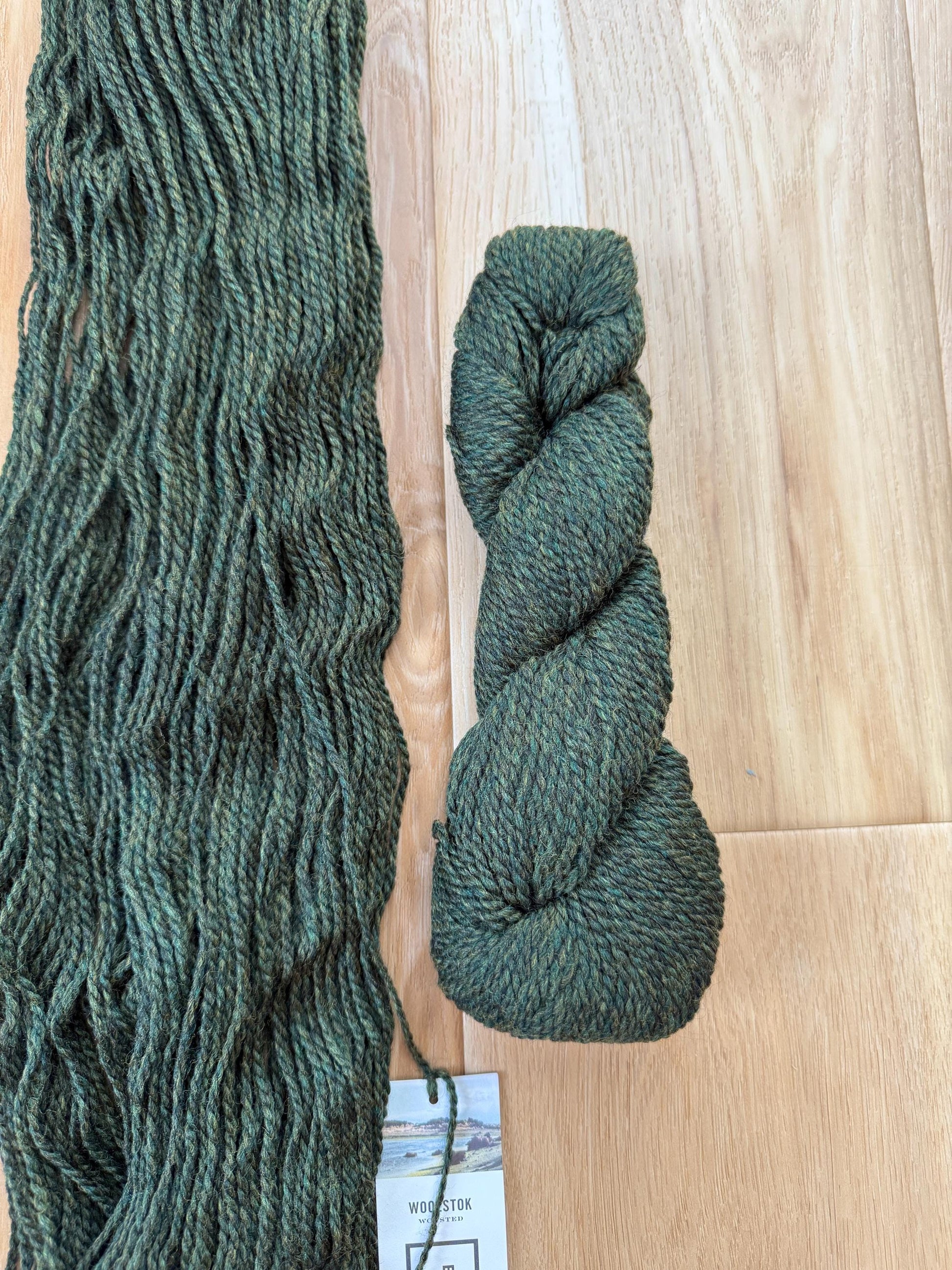 Blue Sky Fibers Highland Wool Yarn - Green yarn, wild thyme color 100% Peruvian Highland Wool, Worsted Weight Yarn
