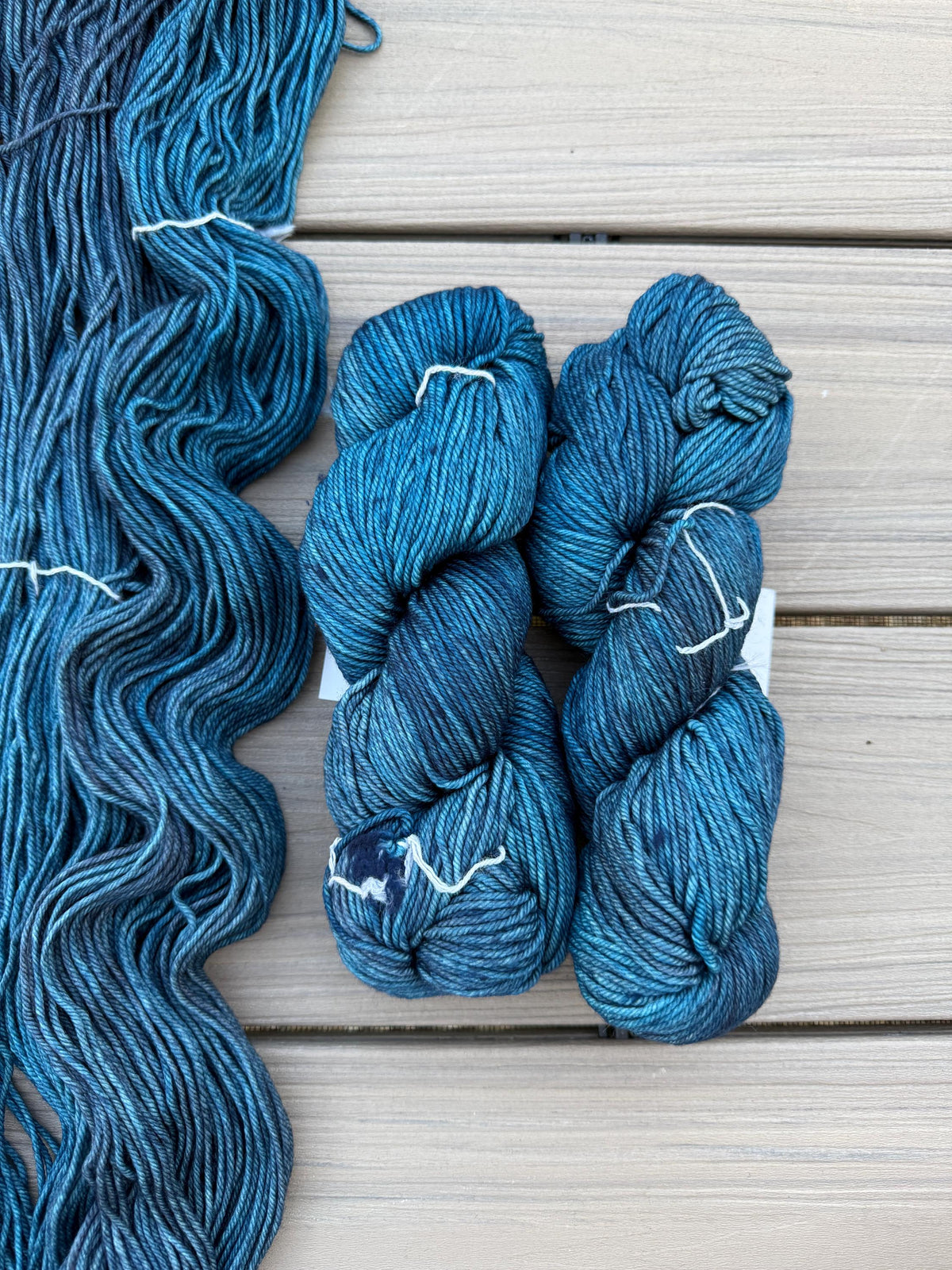 Malabrigo Rios Bobby Blue hand dyed superwash merino wool yarn (worsted yarn)