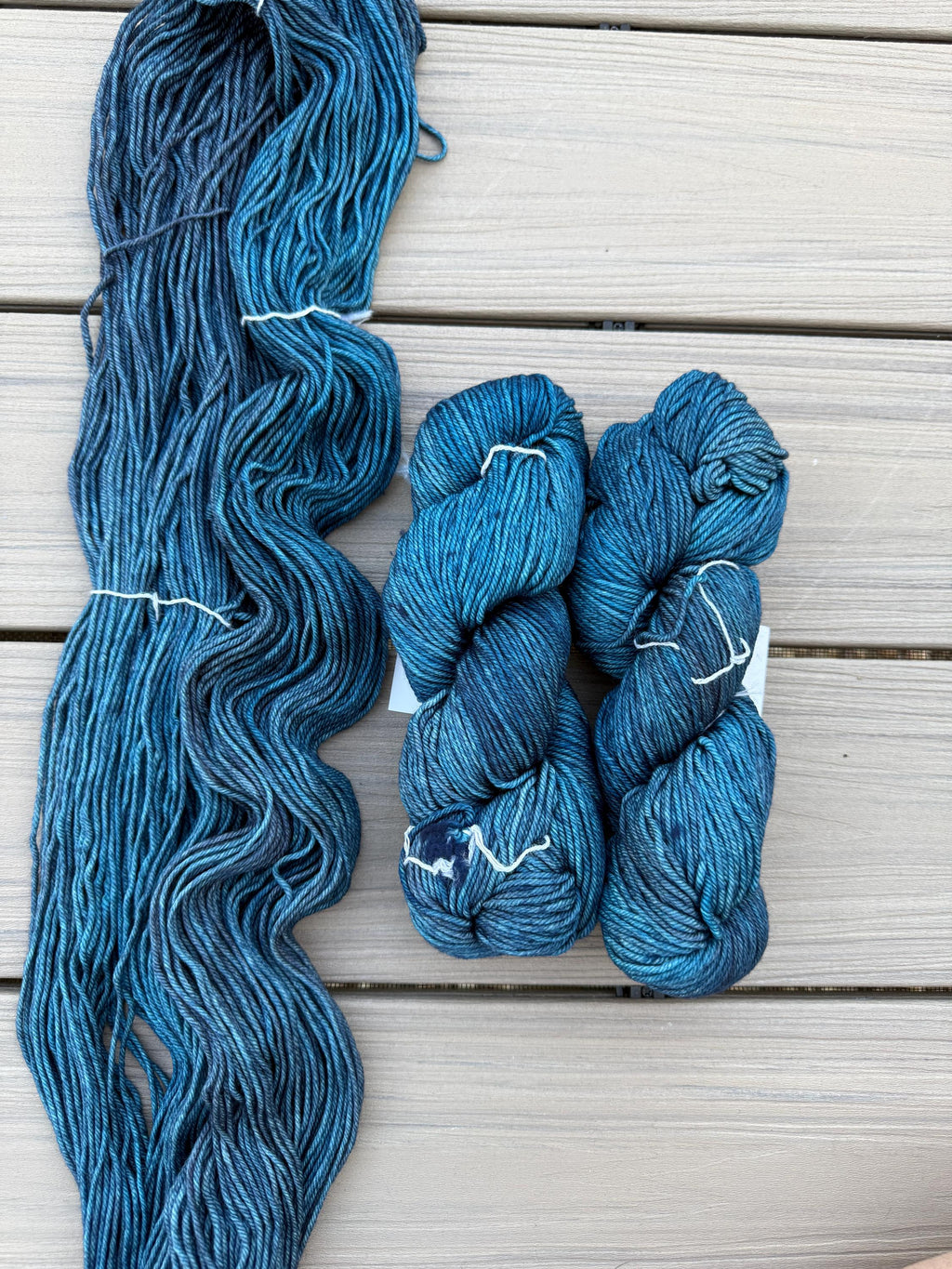 Malabrigo Rios Bobby Blue hand dyed superwash merino wool yarn (worsted yarn)