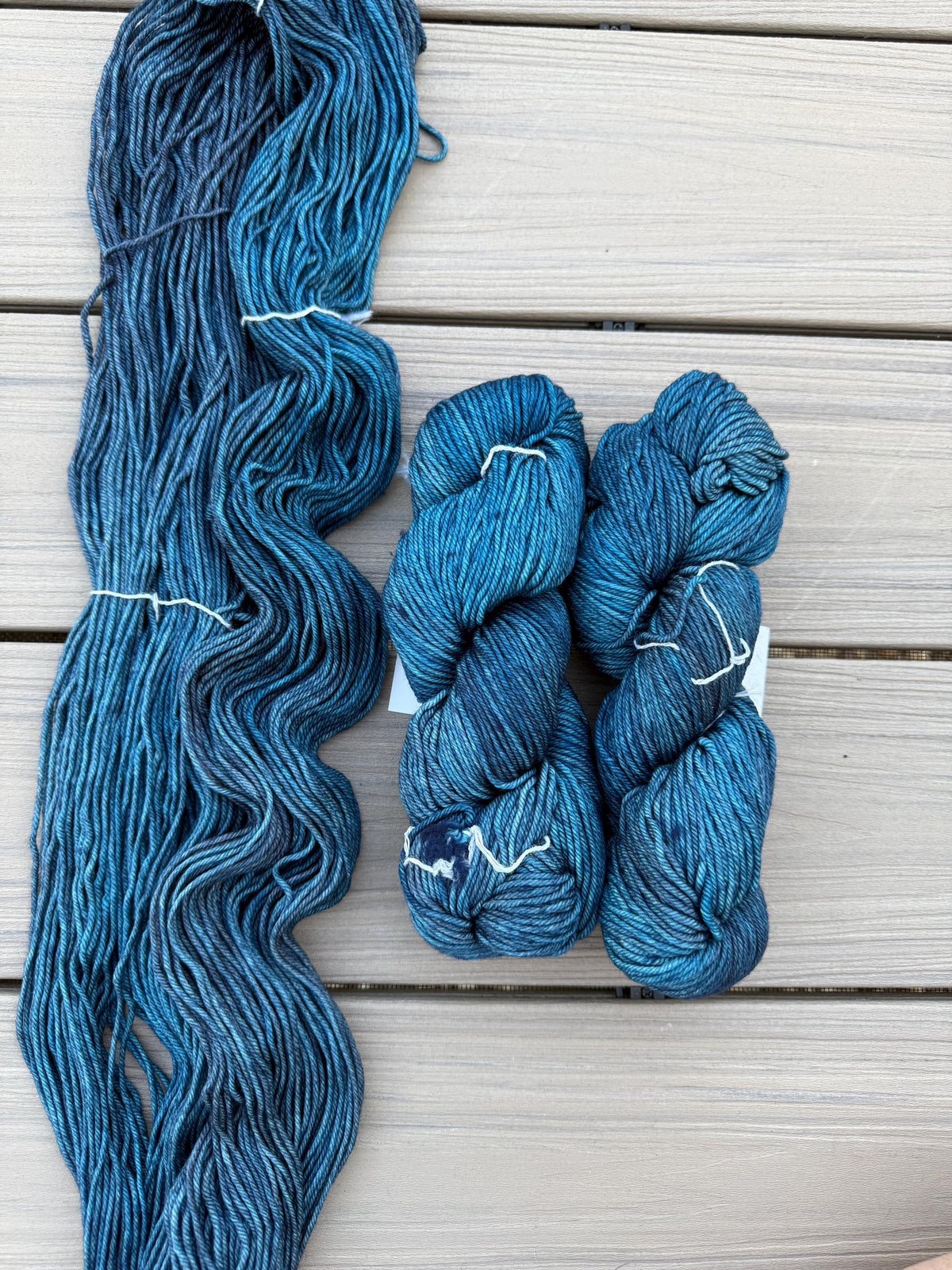 Malabrigo Rios Bobby Blue hand dyed superwash merino wool yarn (worsted yarn)