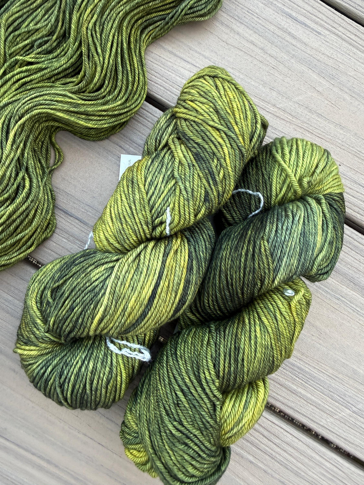 Malabrigo Rios Ivy green wool yarn hand dyed superwash merino wool yarn (worsted yarn)