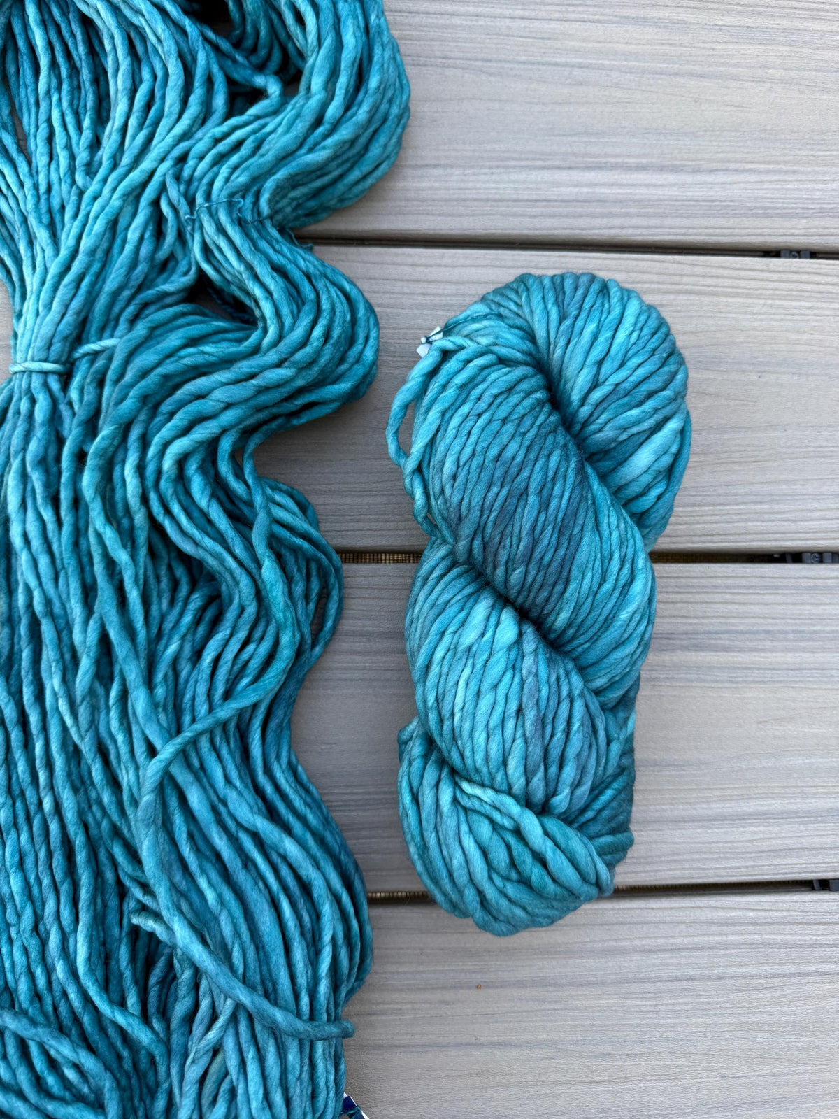 Malabrigo Rasta Reflecting Pool yarn, super bulky yarn blue teal yarn