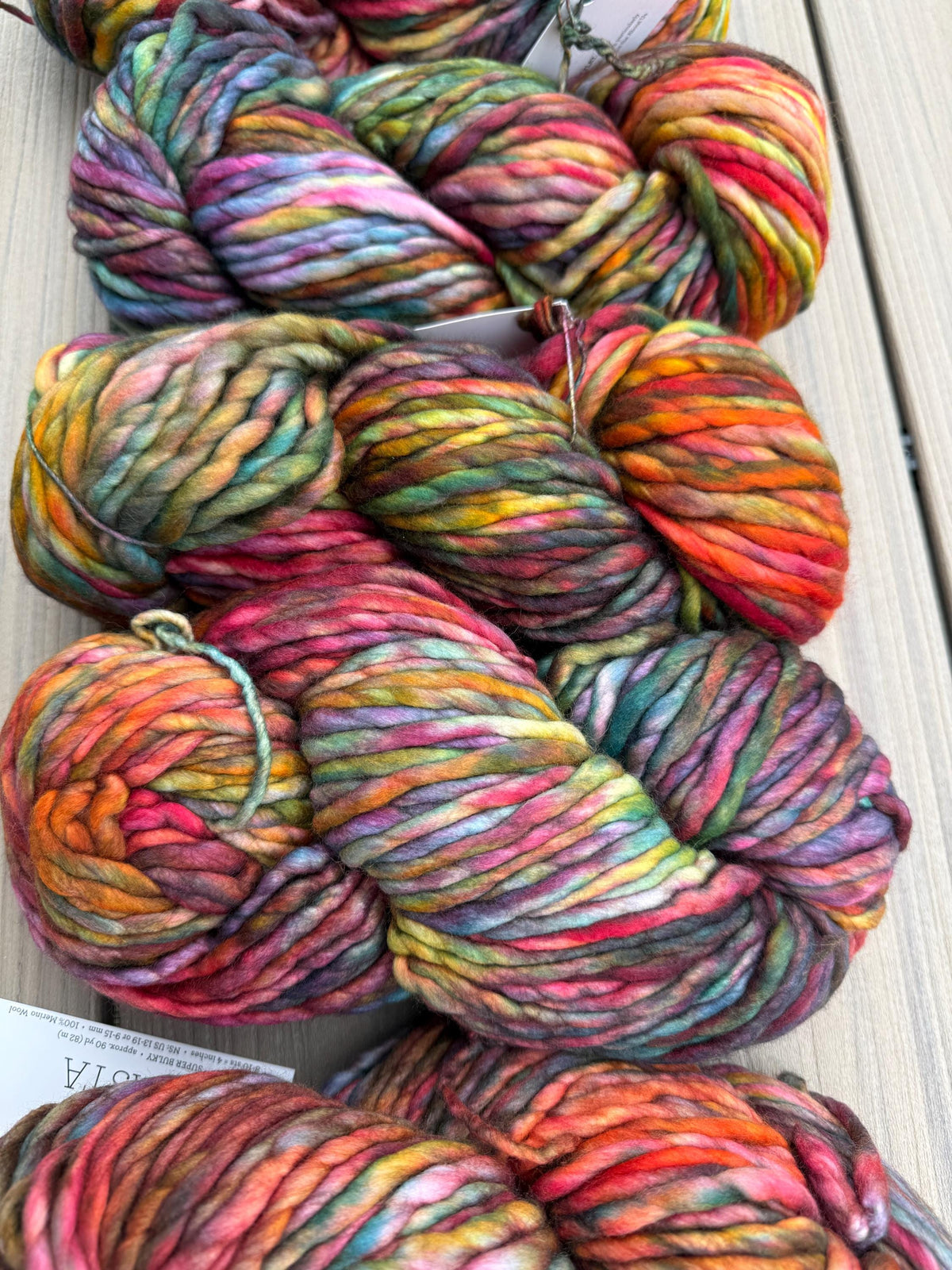 Malabrigo Rasta Diana yarn multi color yarn Merino wool super bulky yarn