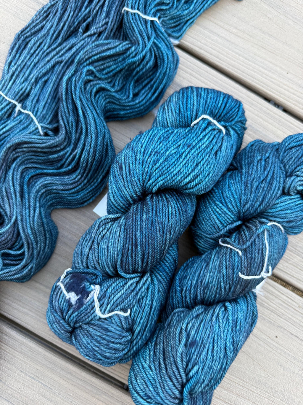 Malabrigo Rios Bobby Blue hand dyed superwash merino wool yarn (worsted yarn)