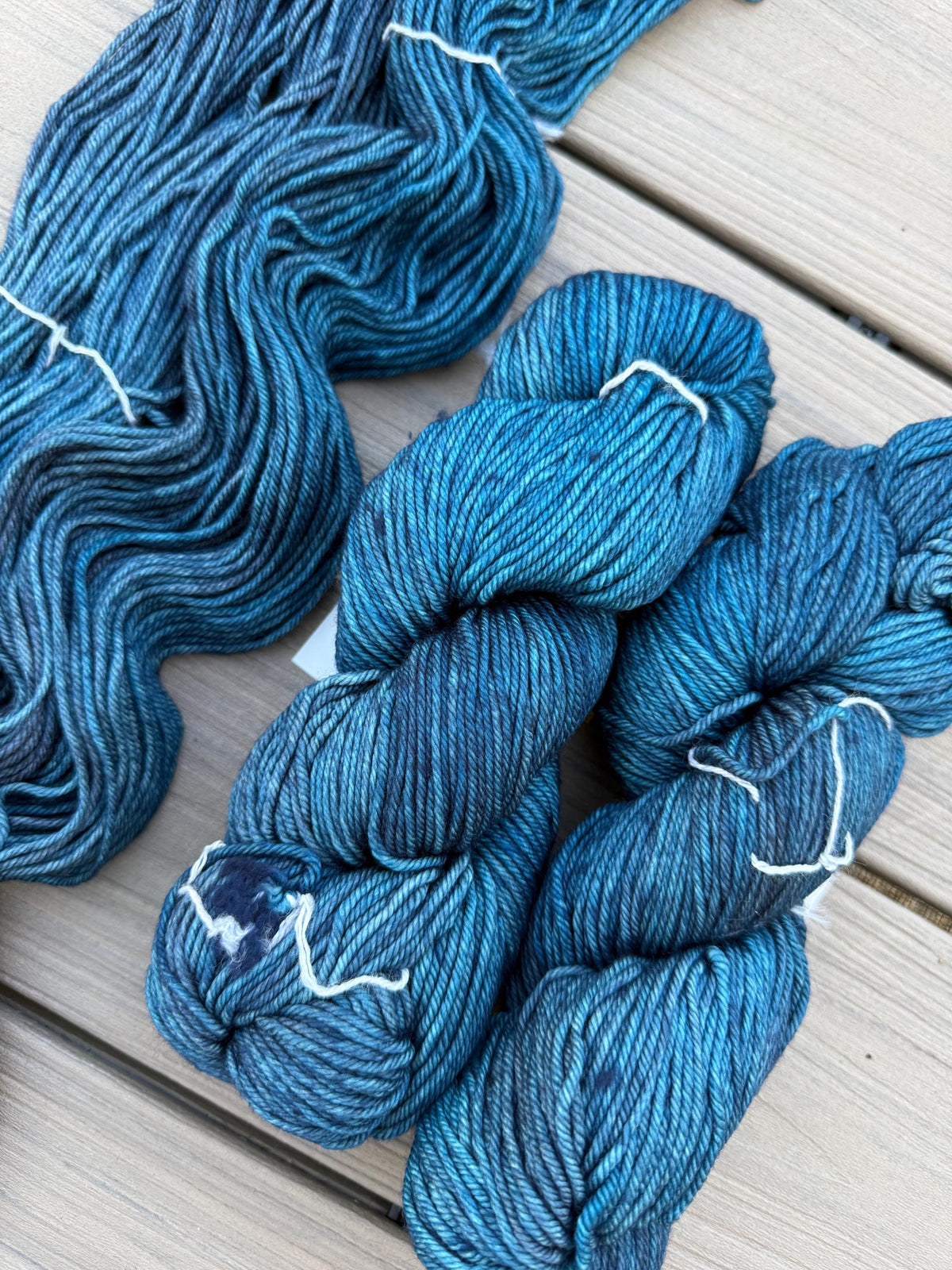 Malabrigo Rios Bobby Blue hand dyed superwash merino wool yarn (worsted yarn)