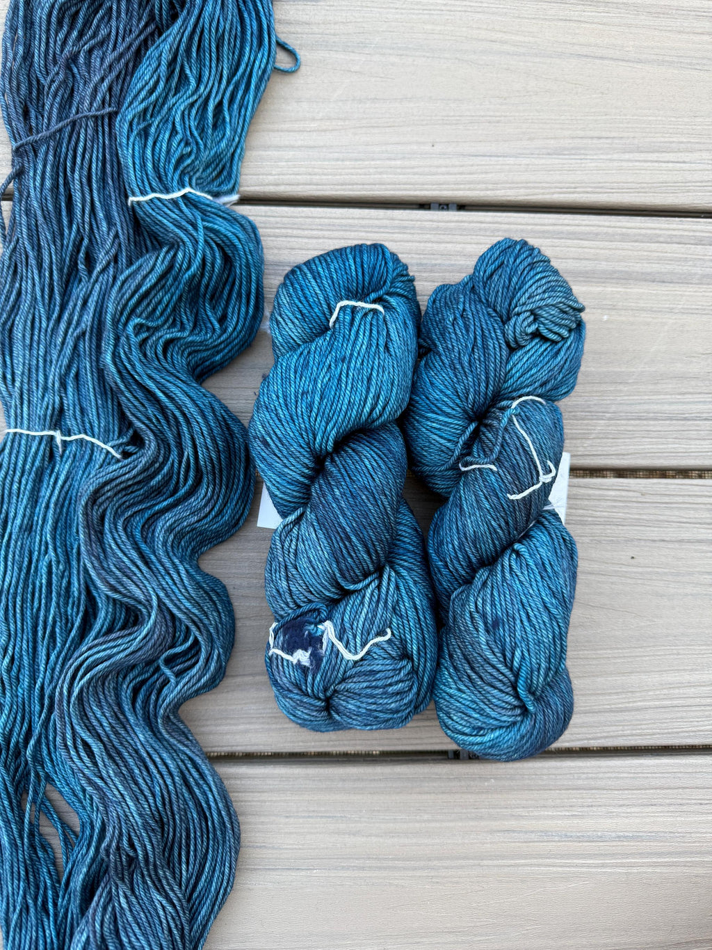 Malabrigo Rios Bobby Blue hand dyed superwash merino wool yarn (worsted yarn)
