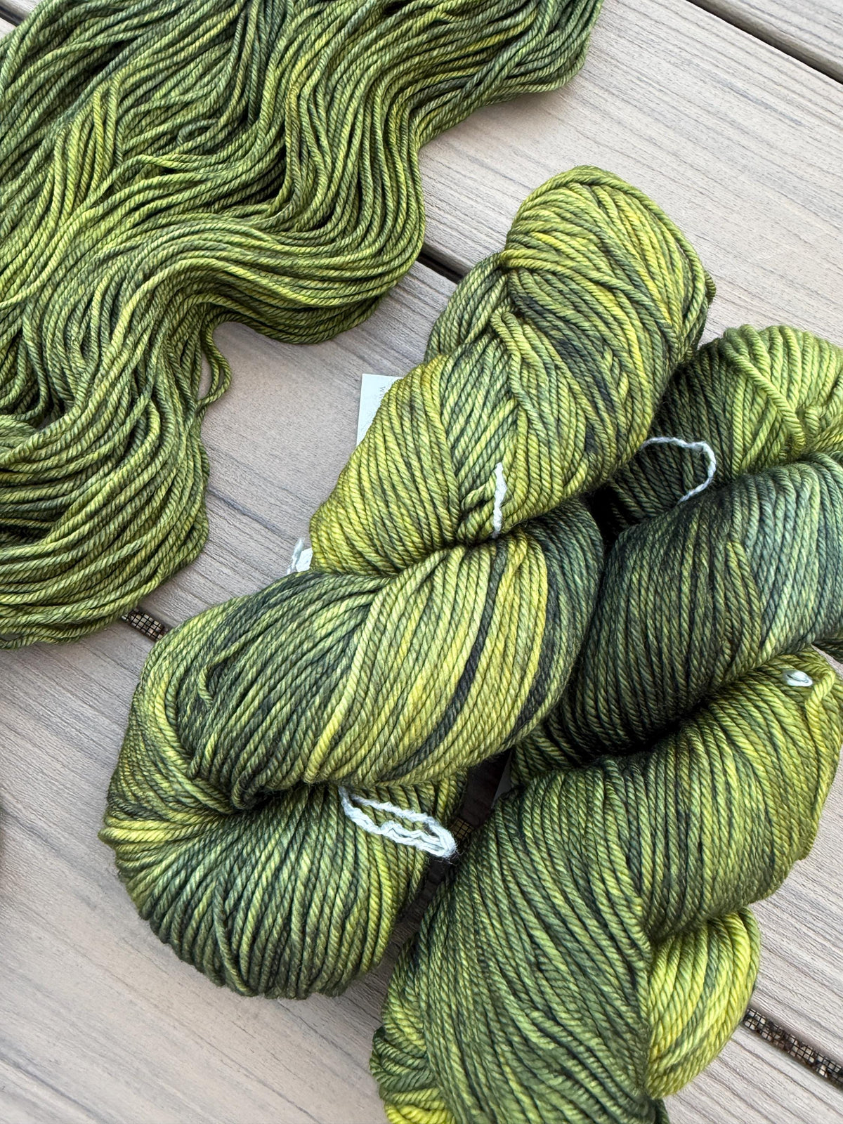 Malabrigo Rios Ivy green wool yarn hand dyed superwash merino wool yarn (worsted yarn)