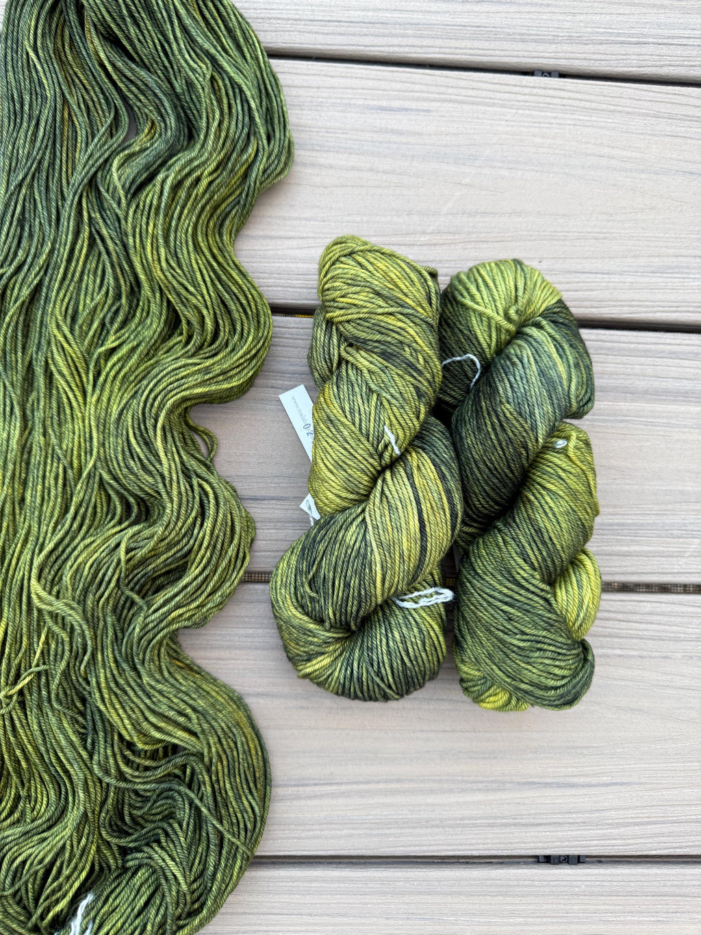 Malabrigo Rios Ivy green wool yarn hand dyed superwash merino wool yarn (worsted yarn)