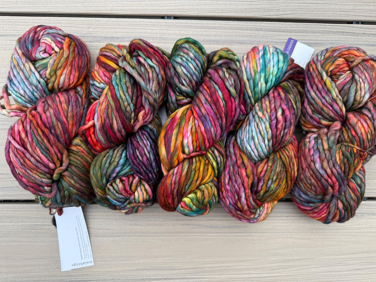 Malabrigo Rasta Diana yarn multi color yarn Merino wool super bulky yarn