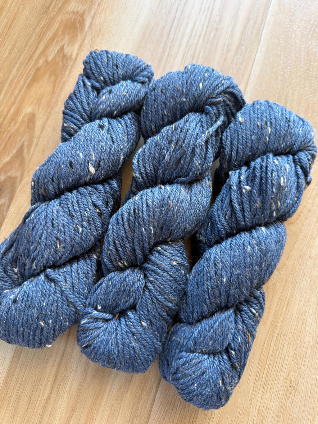 Blue Sky Fibers Woolstok Tweed -Blue Lichen fine highland wool blue tweed yarn aran weight