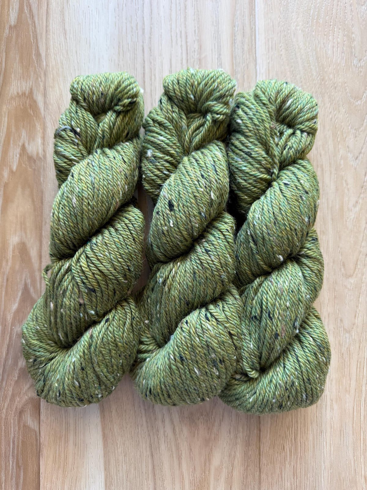 Blue Sky Fibers Woolstok Tweed -Fern Frond fine highland wool green tweed yarn aran weight
