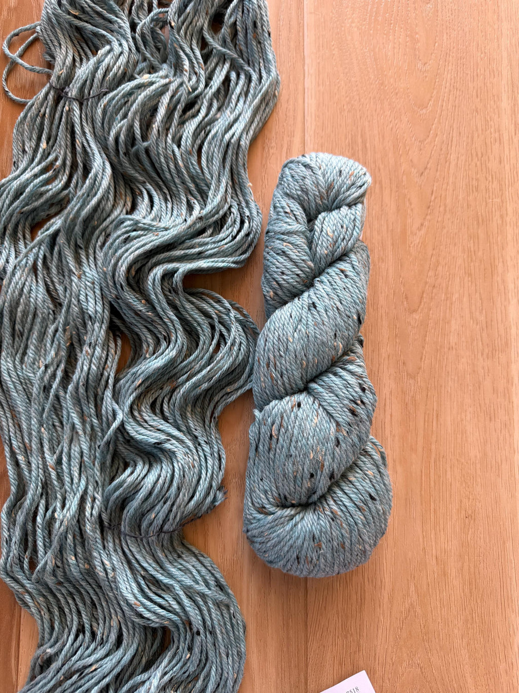 Blue Sky Fibers Woolstok Tweed - Lake View fine highland wool light blue tweed yarn aran weight