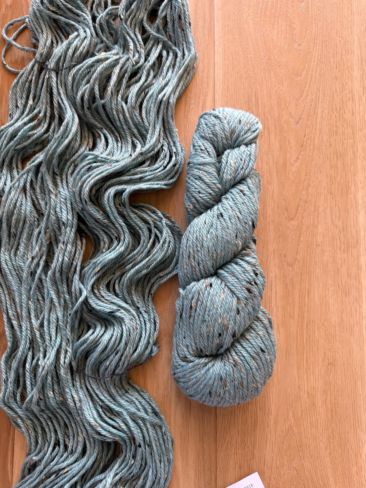 Blue Sky Fibers Woolstok Tweed - Lake View fine highland wool light blue tweed yarn aran weight