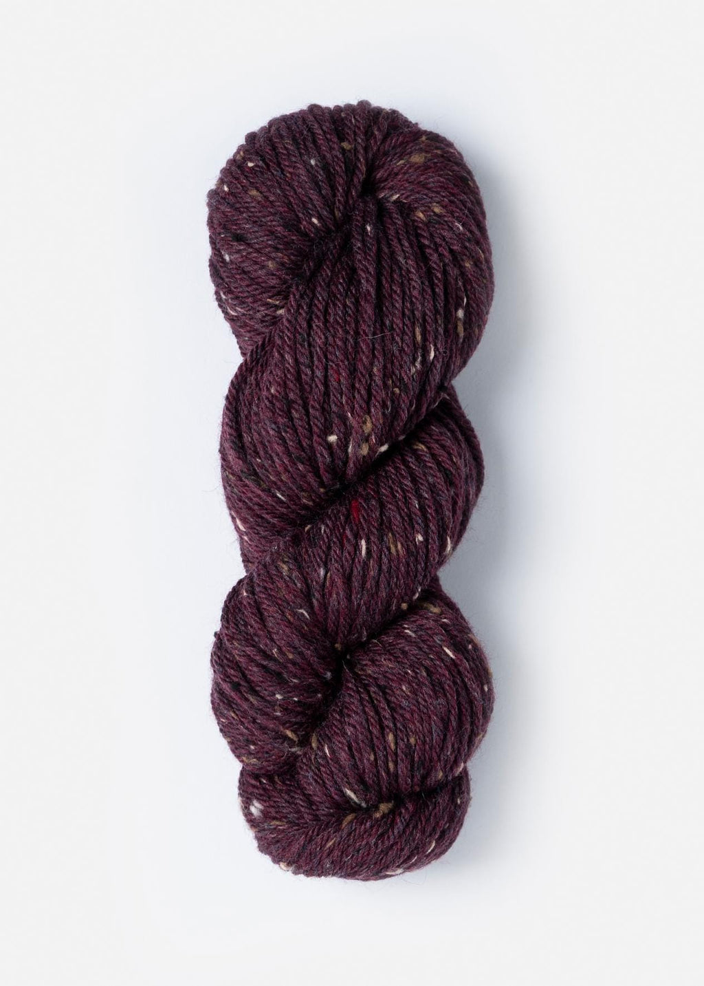 Blue Sky Fibers Woolstok Tweed -Plum Brandy fine highland wool Purple tweed yarn aran weight