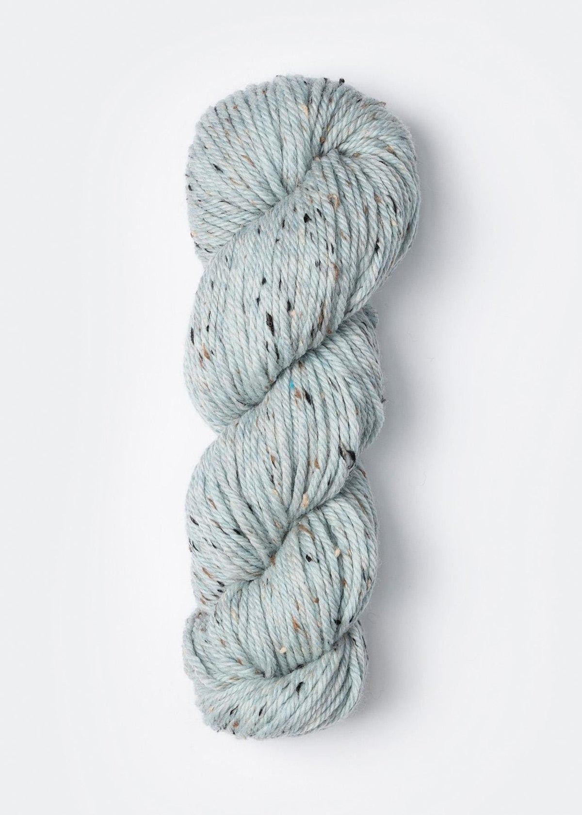 Blue Sky Fibers Woolstok Tweed -Snow drift fine highland wool grey/light blue tweed yarn aran weight