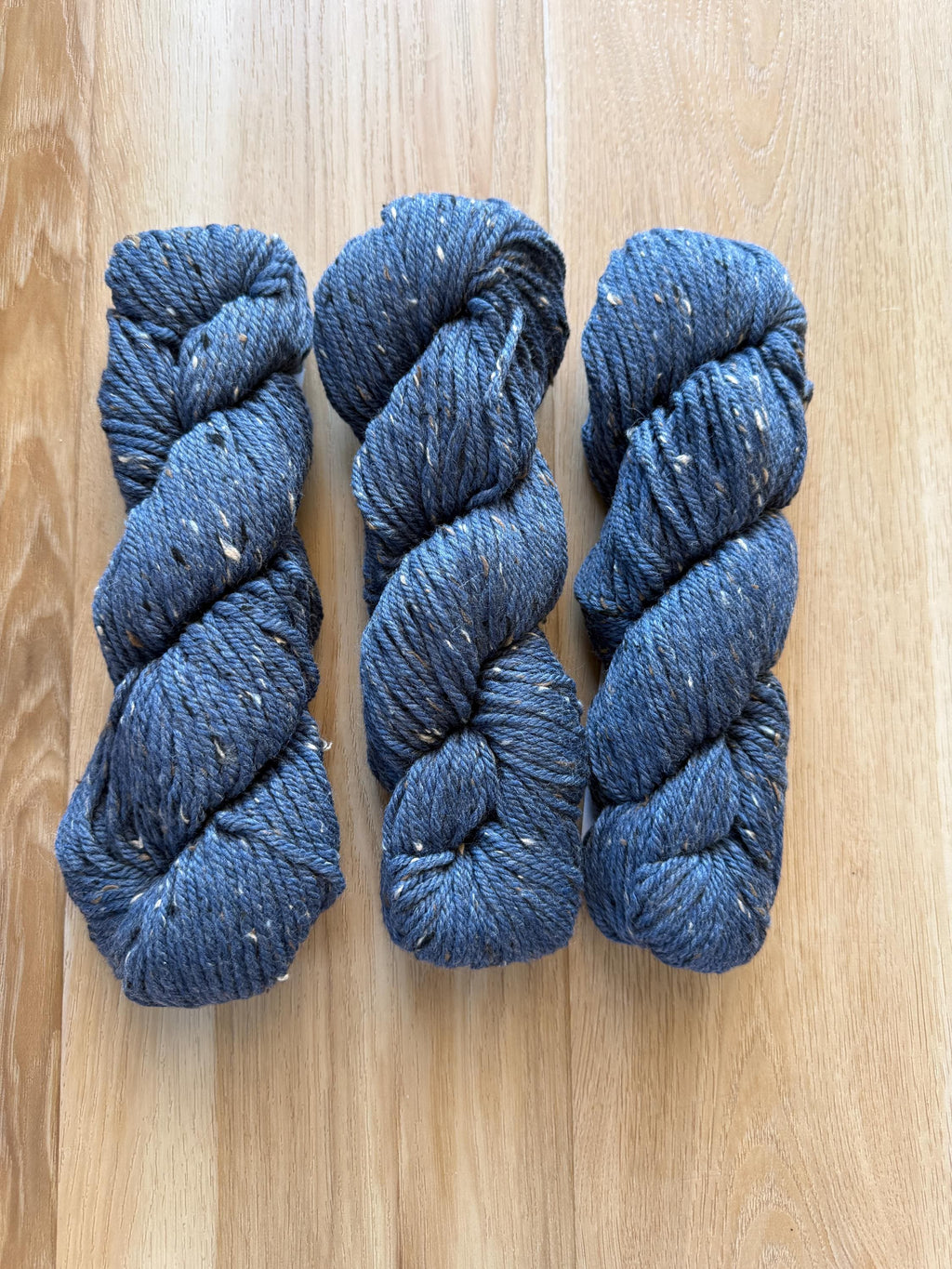Blue Sky Fibers Woolstok Tweed -Blue Lichen fine highland wool blue tweed yarn aran weight