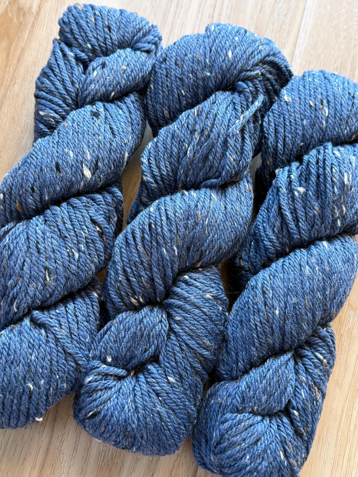 Blue Sky Fibers Woolstok Tweed -Blue Lichen fine highland wool blue tweed yarn aran weight