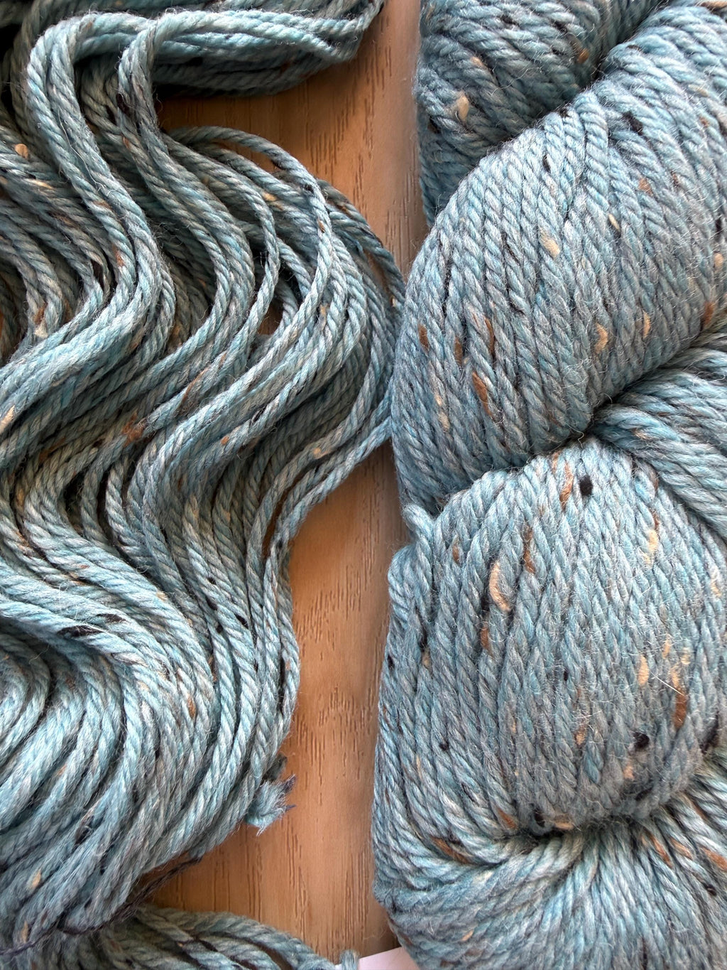 Blue Sky Fibers Woolstok Tweed - Lake View fine highland wool light blue tweed yarn aran weight