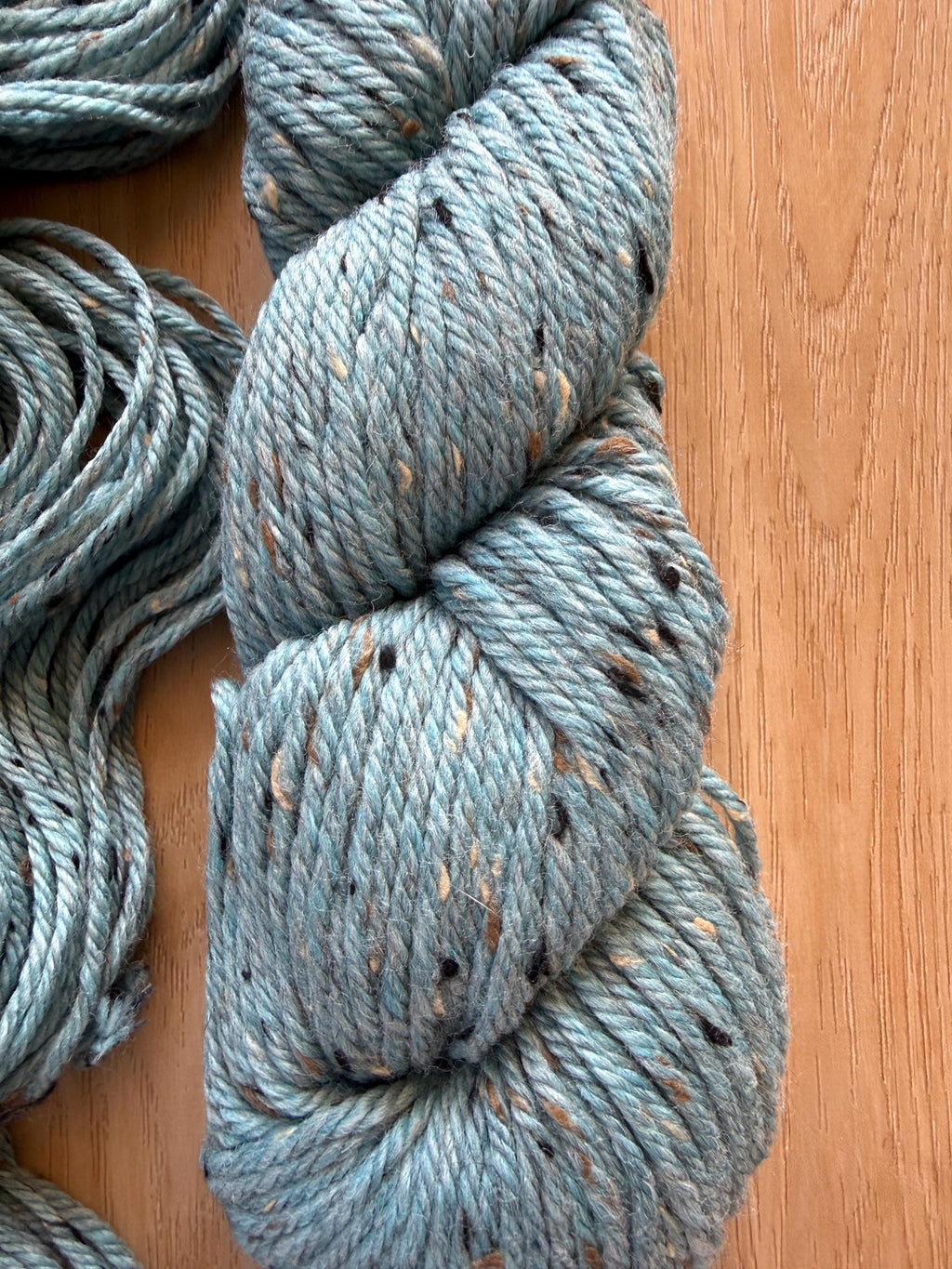 Blue Sky Fibers Woolstok Tweed - Lake View fine highland wool light blue tweed yarn aran weight