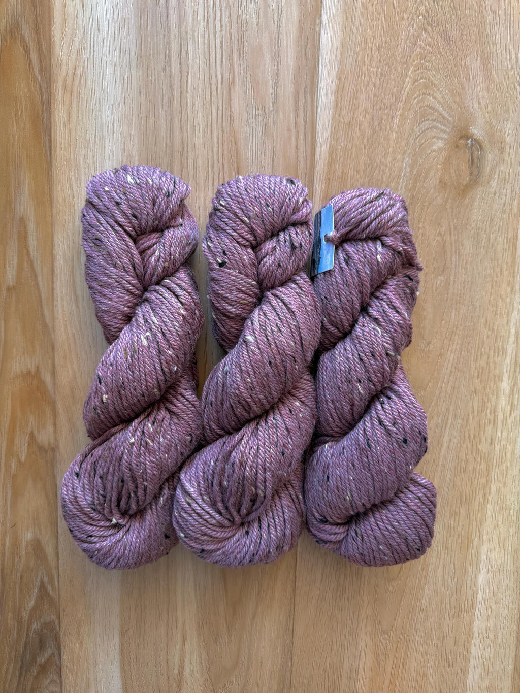 Blue Sky Fibers Woolstok Tweed -Sage Rose fine highland wool pink tweed yarn aran weight