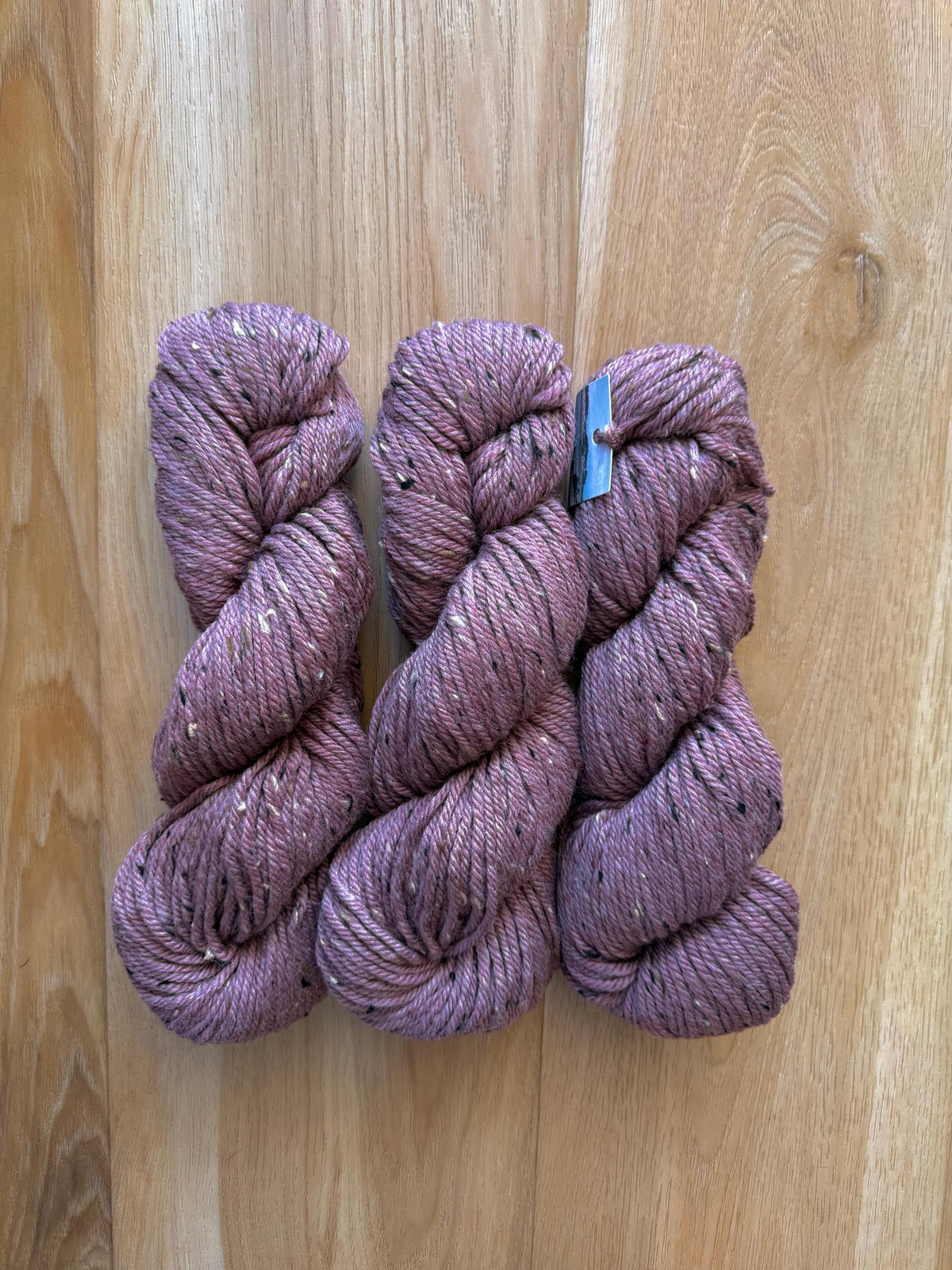 Blue Sky Fibers Woolstok Tweed -Sage Rose fine highland wool pink tweed yarn aran weight