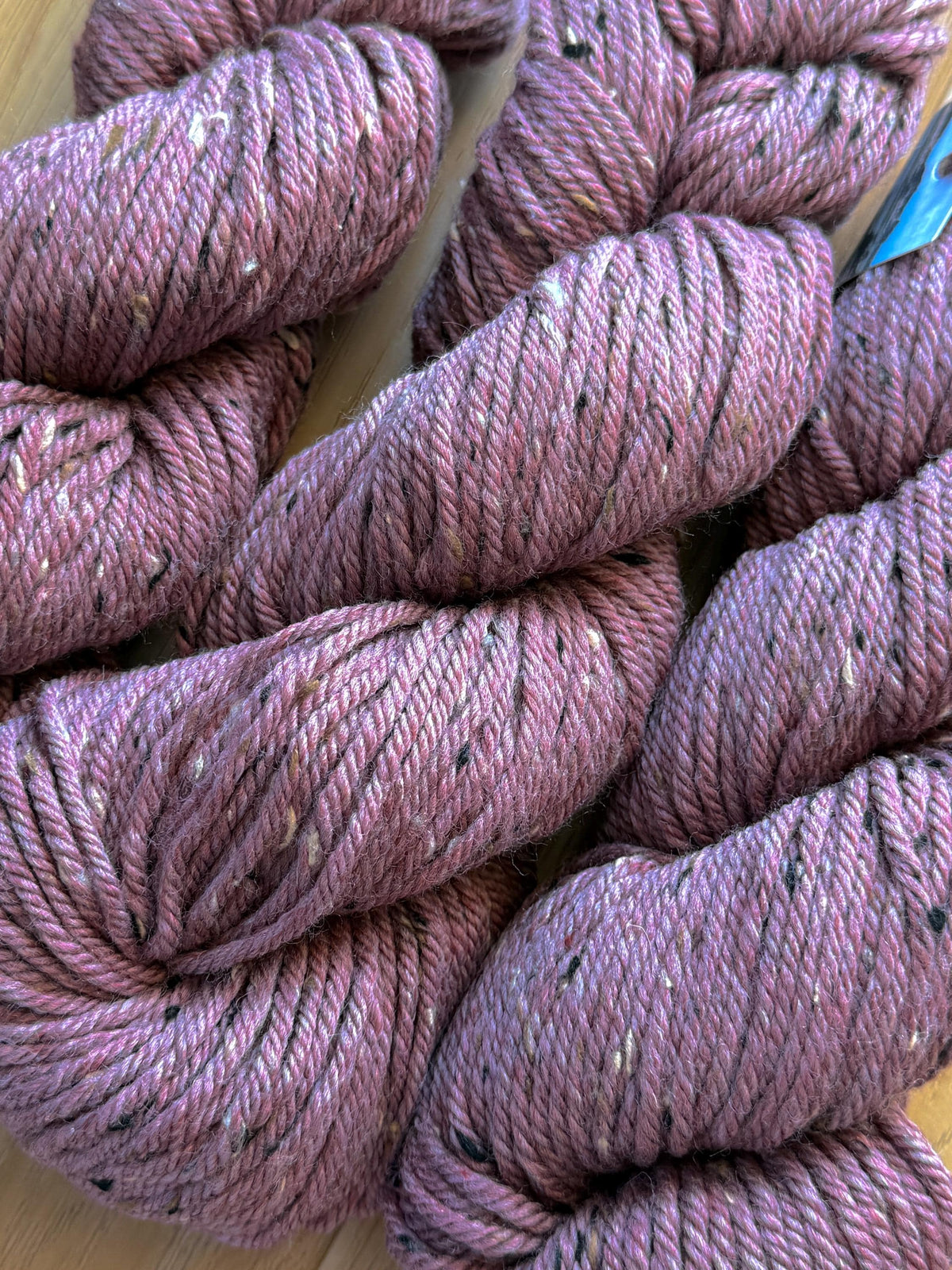 Blue Sky Fibers Woolstok Tweed -Sage Rose fine highland wool pink tweed yarn aran weight