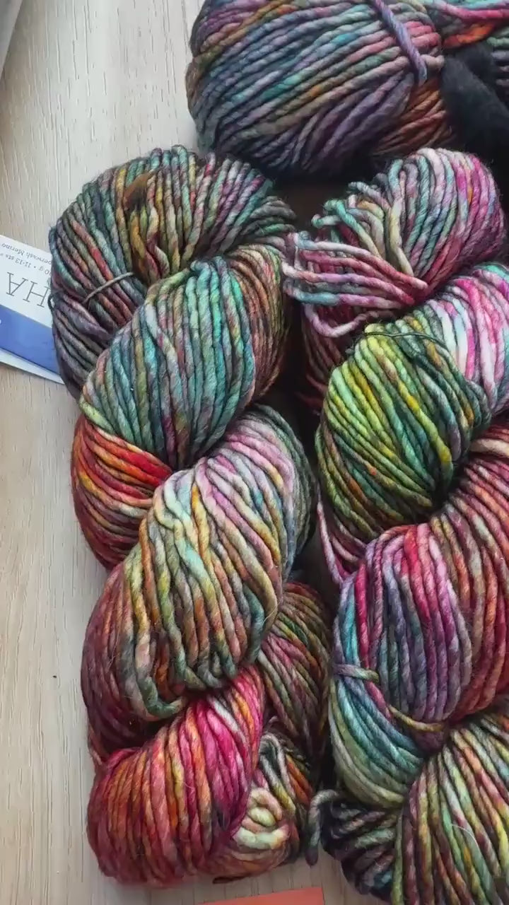 Malabrigo Mecha Diana Yarn – Bulky Weight Superwash Merino Wool, Hand Dyed Soft Single-Ply Yarn, Chunky Knitting & Crochet Yarn