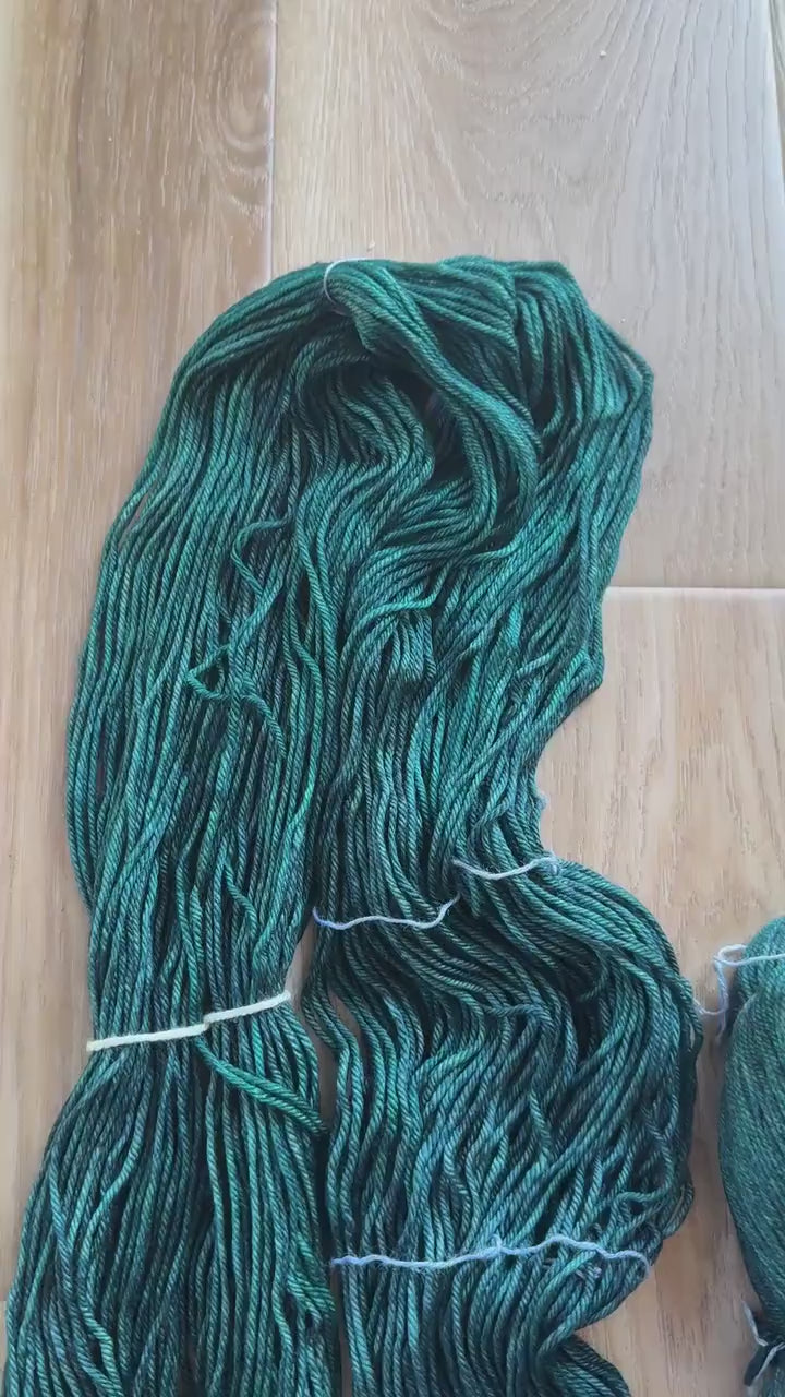 Malabrigo Rios  Pines Yarn – Worsted Weight Superwash Merino Wool, green yarn, Hand Dyed Soft Yarn, knitting yarn