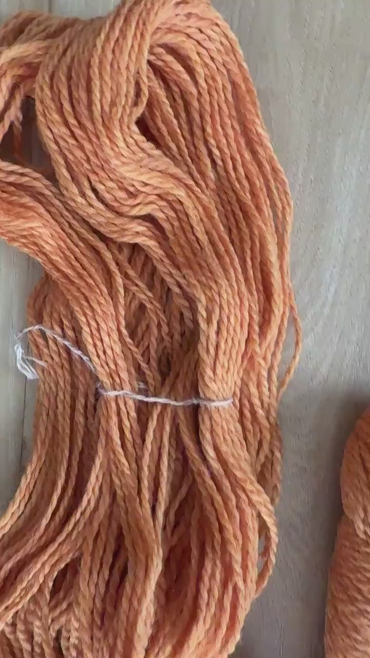 Blue Sky Fibers Highland Wool Yarn - orange yarn Ember glow 100% Peruvian Highland Wool, Worsted Weight Yarn