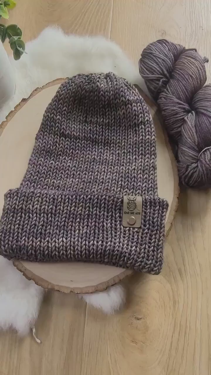 wool beanie, knit wool winter hat, winter hat, Malabrigo Rios Sandstorm