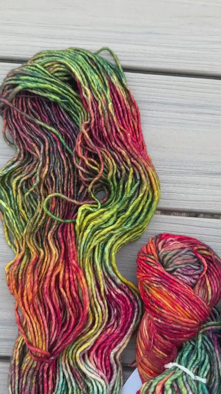 Malabrigo Mecha diana yarn, Bulky Weight Superwash Merino Wool, Hand Dyed Soft Single-Ply Yarn