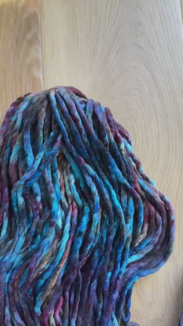 Malabrigo Rasta Yo-Yo yarn, hand dyed super bulky merino wool yarn