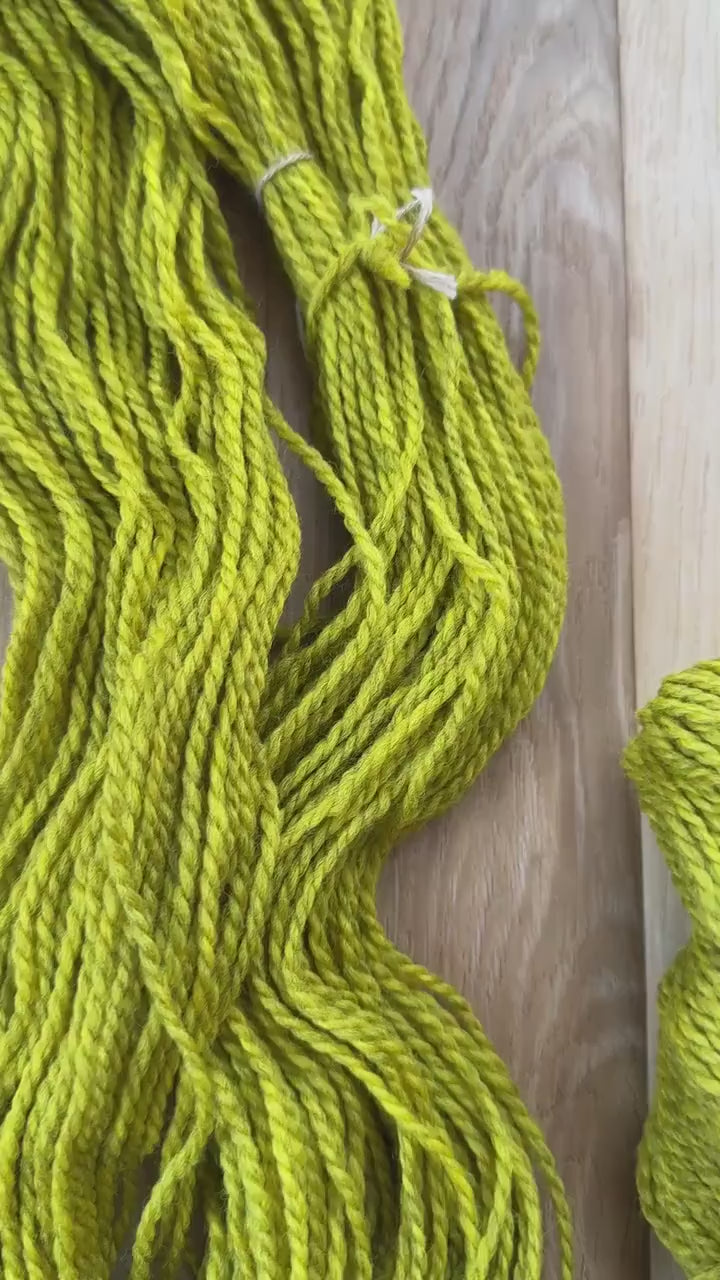 Blue Sky Fibers Highland Wool Yarn - yellow green Golden meadow yarn 100% Peruvian Highland Wool, Worsted Weight Yarn
