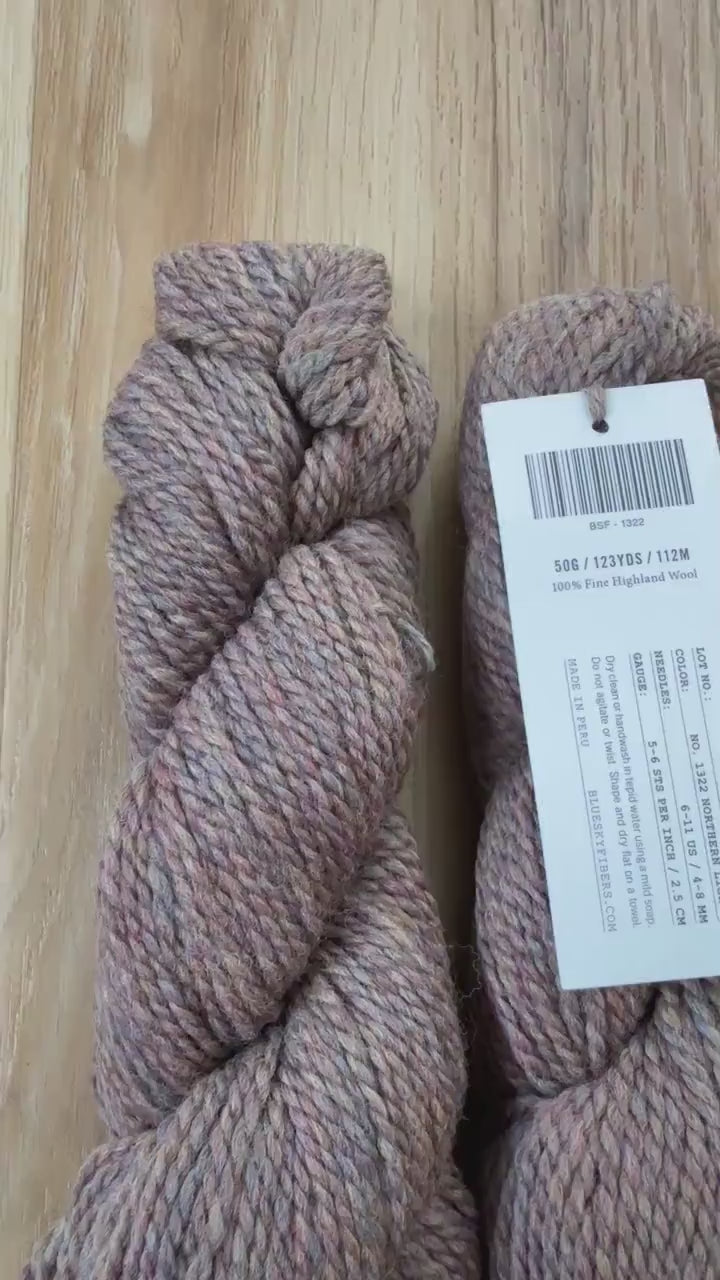 Blue Sky Fibers Highland Wool Yarn - Northern lights brown yarn 100% Peruvian Highland Wool, Worsted Weight Yarn