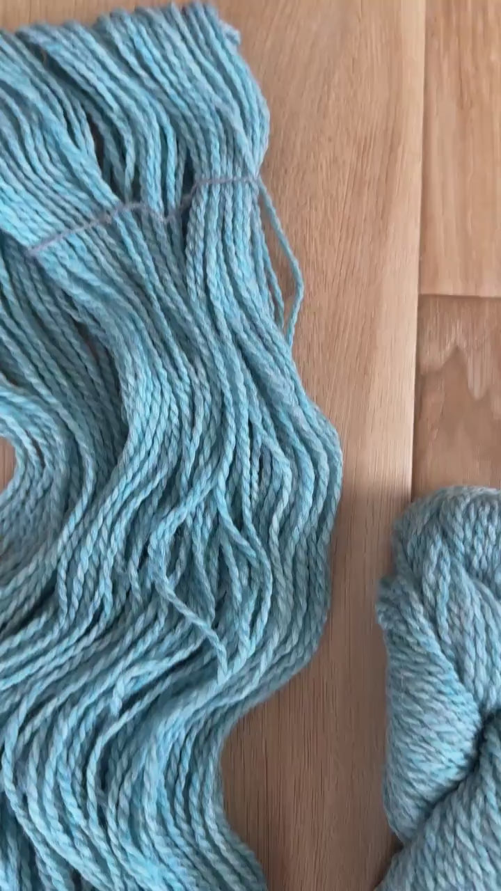 Blue Sky Fibers Highland Wool Yarn - light blue yarn Spring Ice color 100% Peruvian Highland Wool, Worsted Weight Yarn