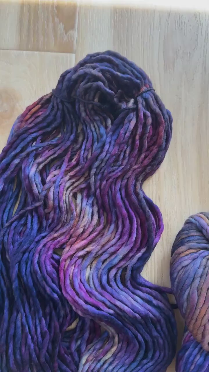 Malabrigo Rasta Tailsman yarn, hand dyed super bulky merino wool yarn