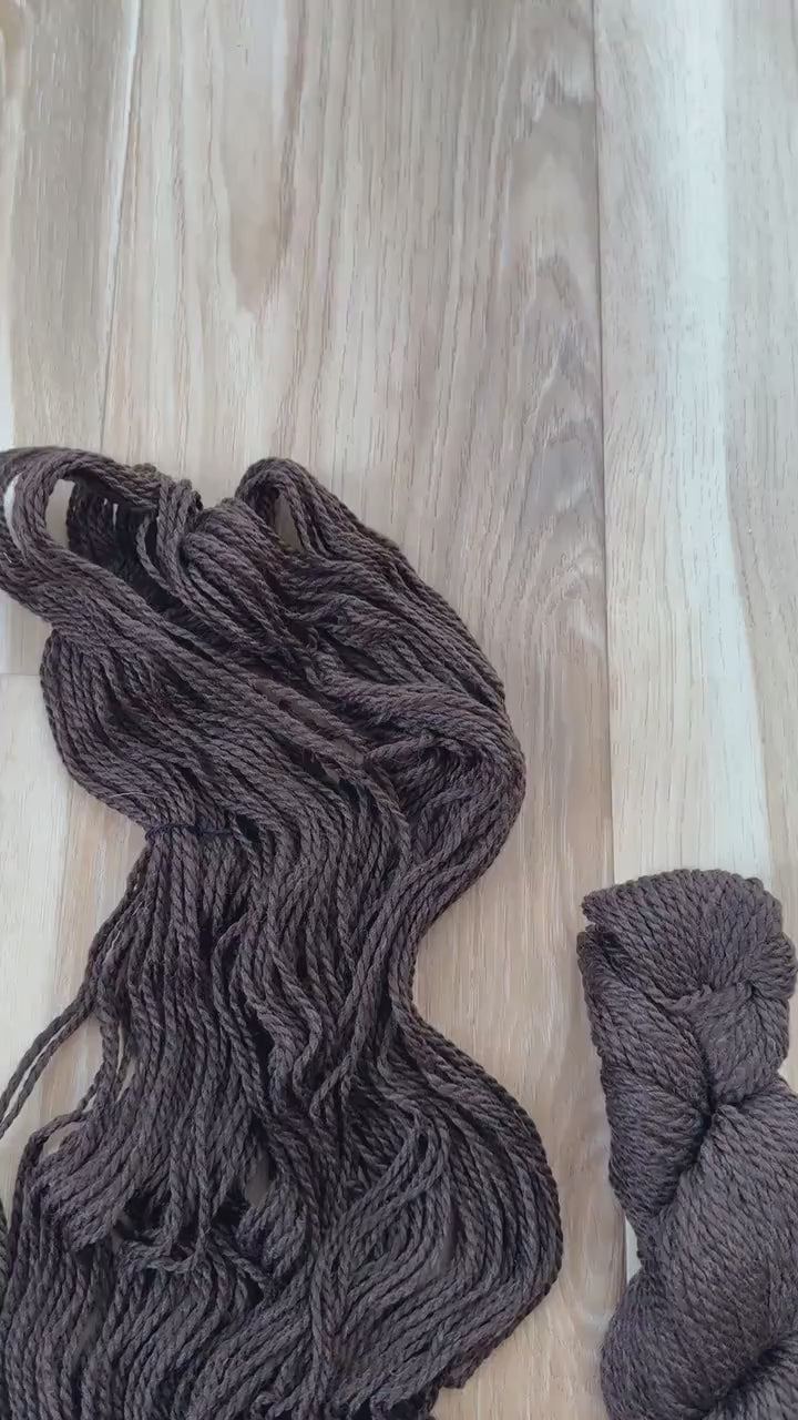 Blue Sky Fibers Highland Wool Yarn - dark brown, 100% Peruvian Highland Wool, Worsted Weight Yarn