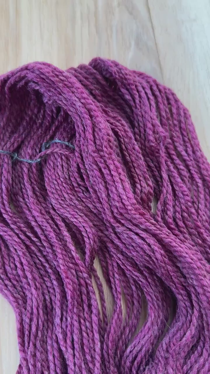 Blue Sky Fibers Highland Wool Yarn - Purple pressed grapes yarn 100% Peruvian Highland Wool, Worsted Weight Yarn